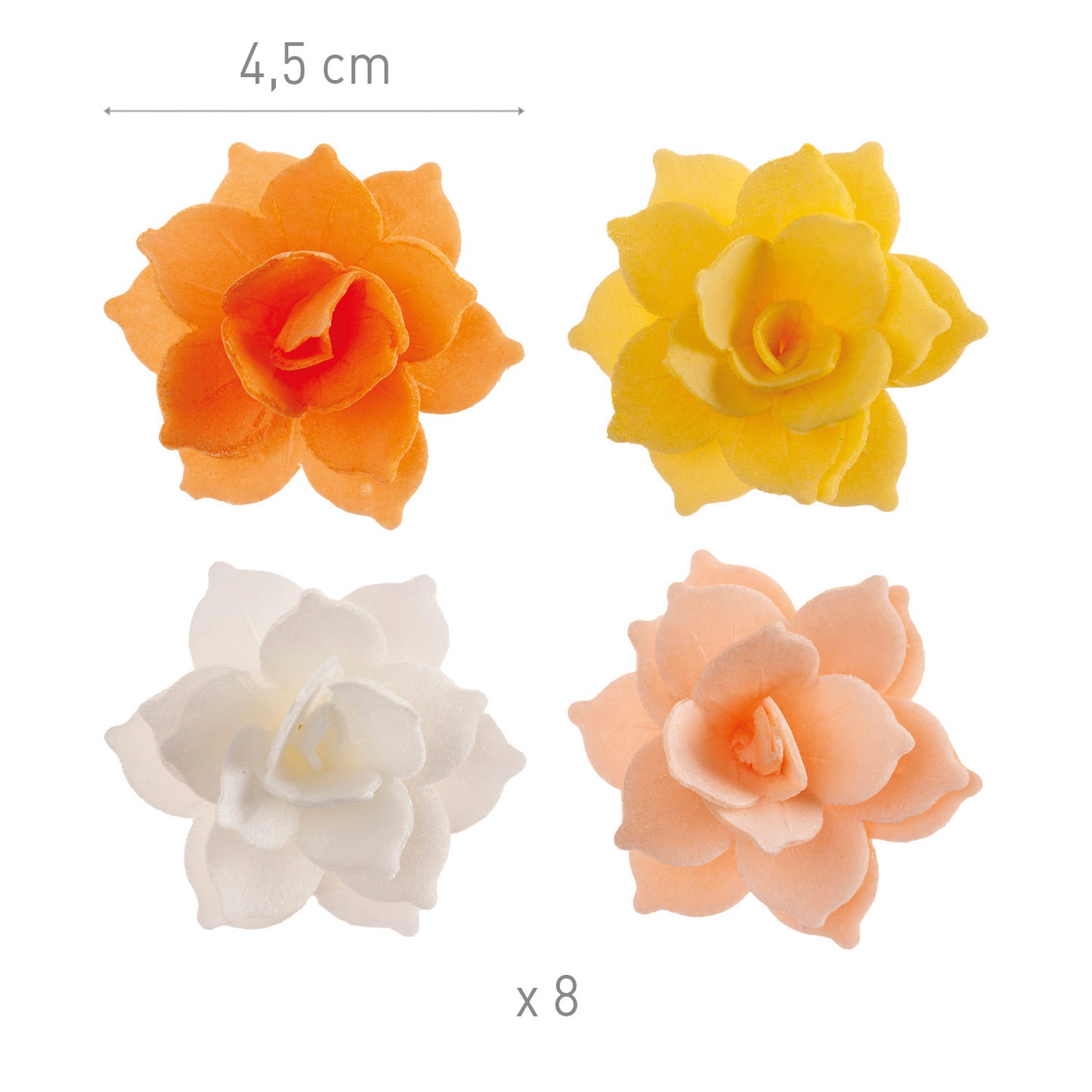 8 MINI WAFER AUTUNNALI NENUFAR 4,5CM