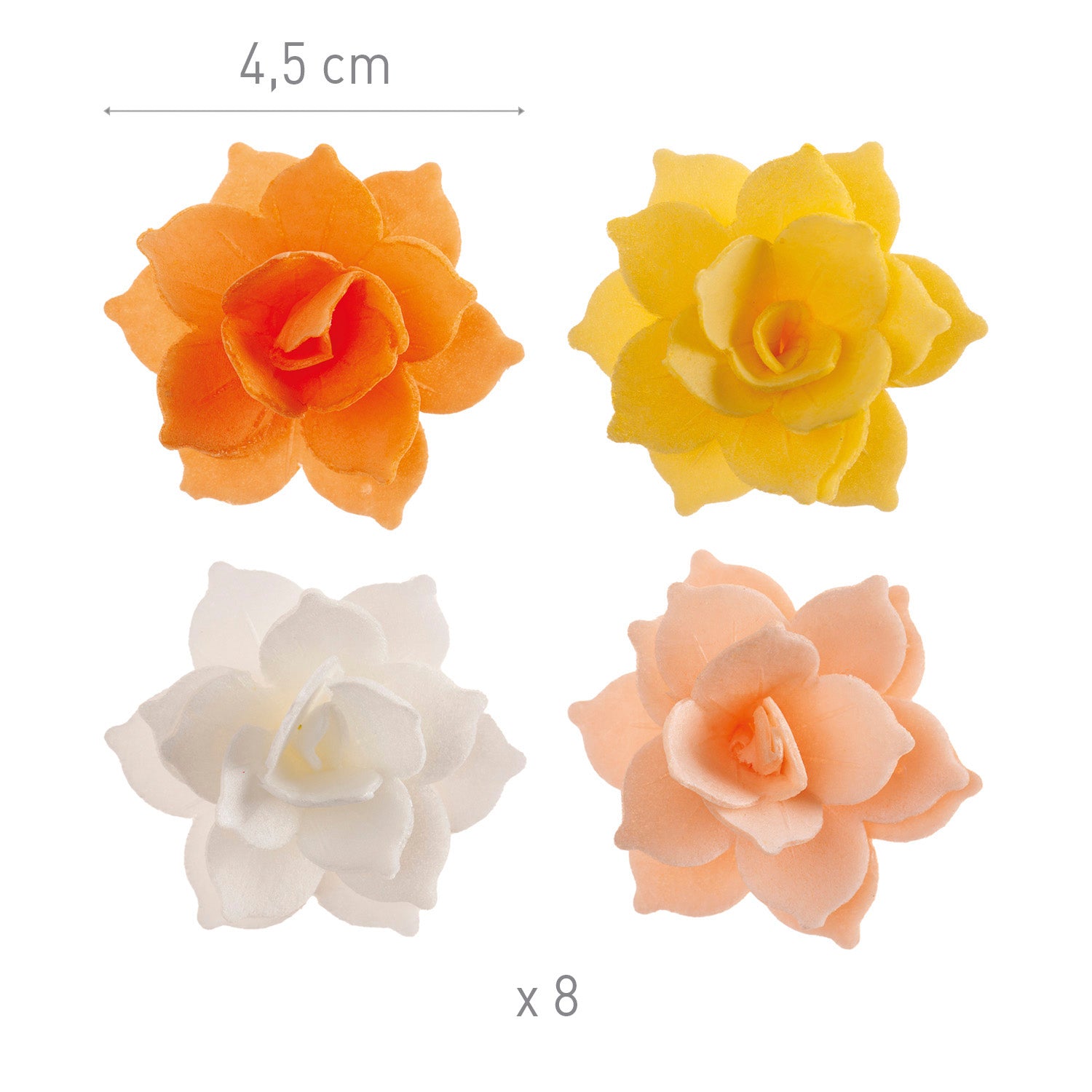 8 MINI WAFER AUTUNNALI NENUFAR 4,5CM
