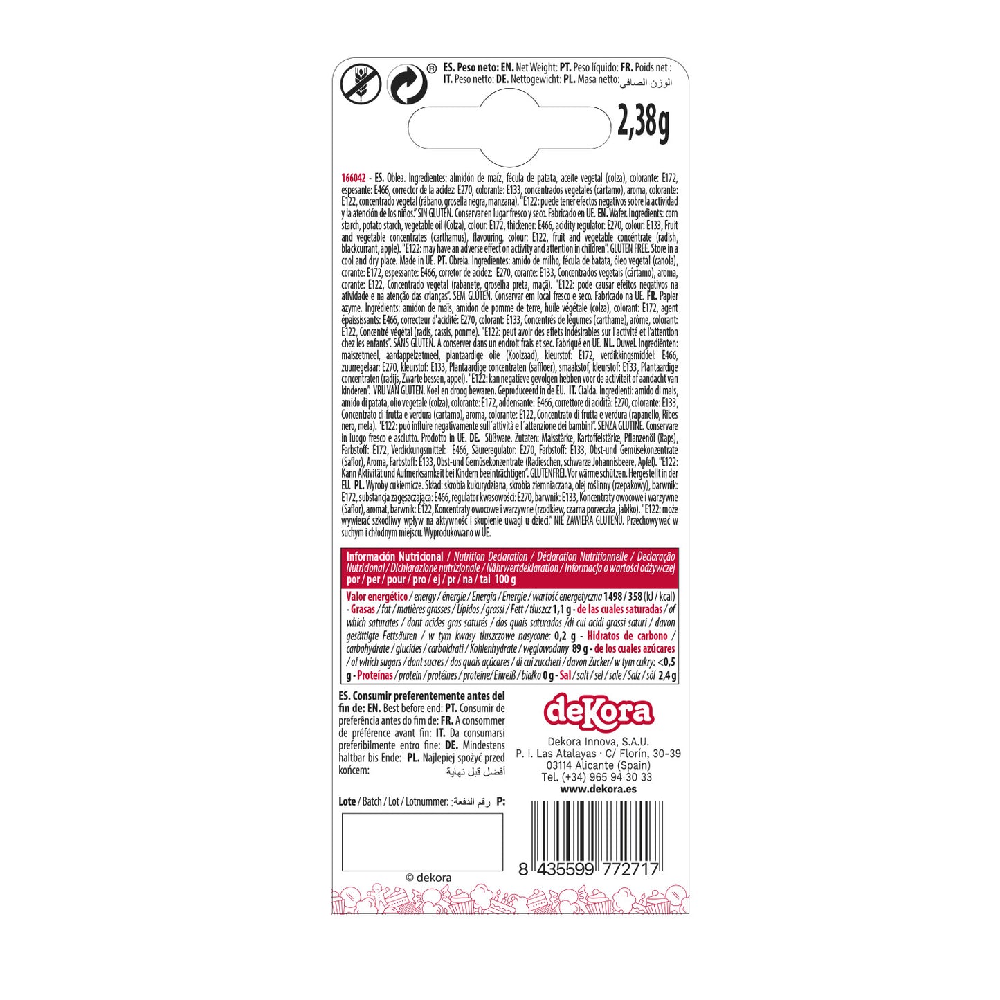 BLISTER DE OBLEA NAVIDAD PINOS Y ESTRELLAS