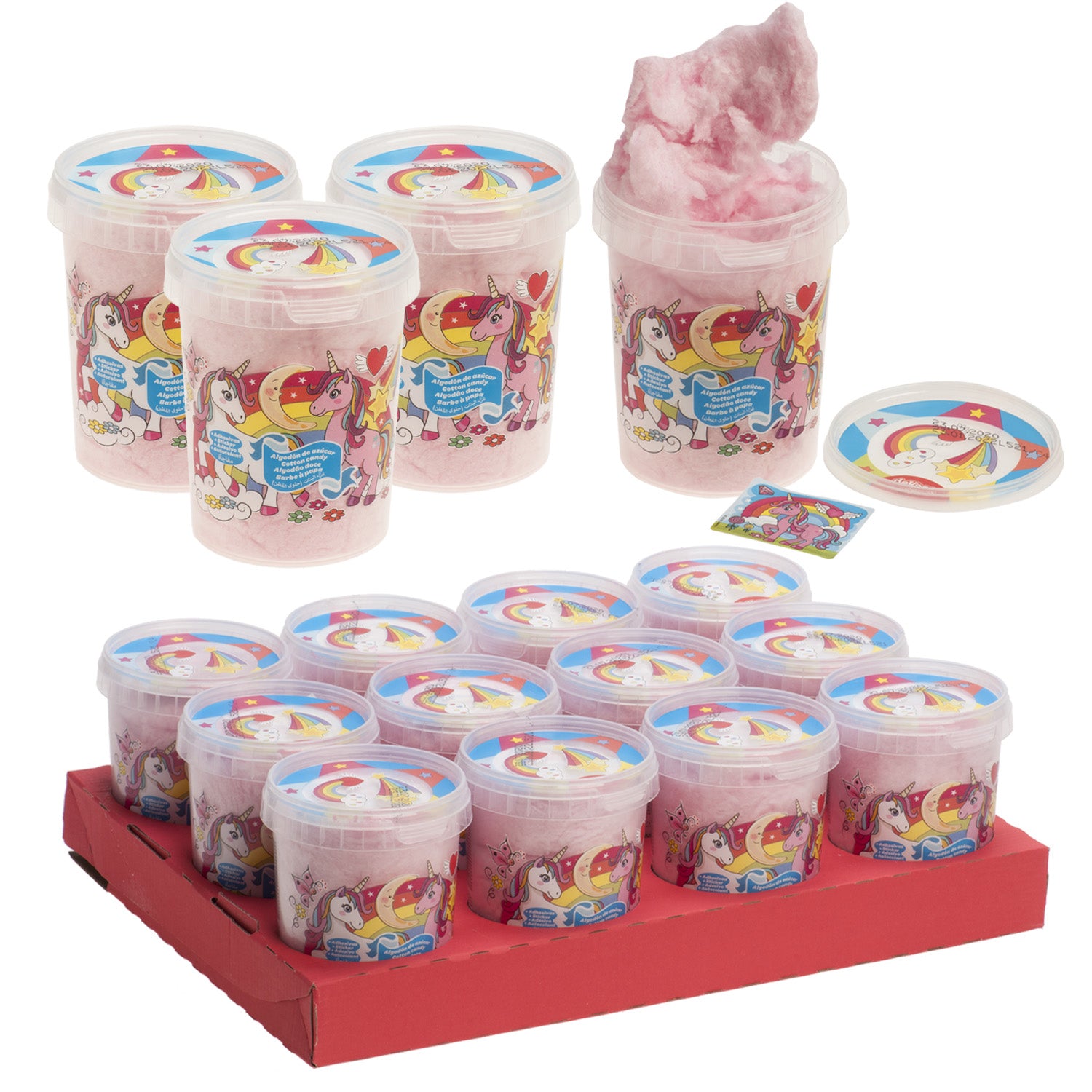 ALGODÓN DE AZÚCAR CON STICKER UNICORNIO 30 GR