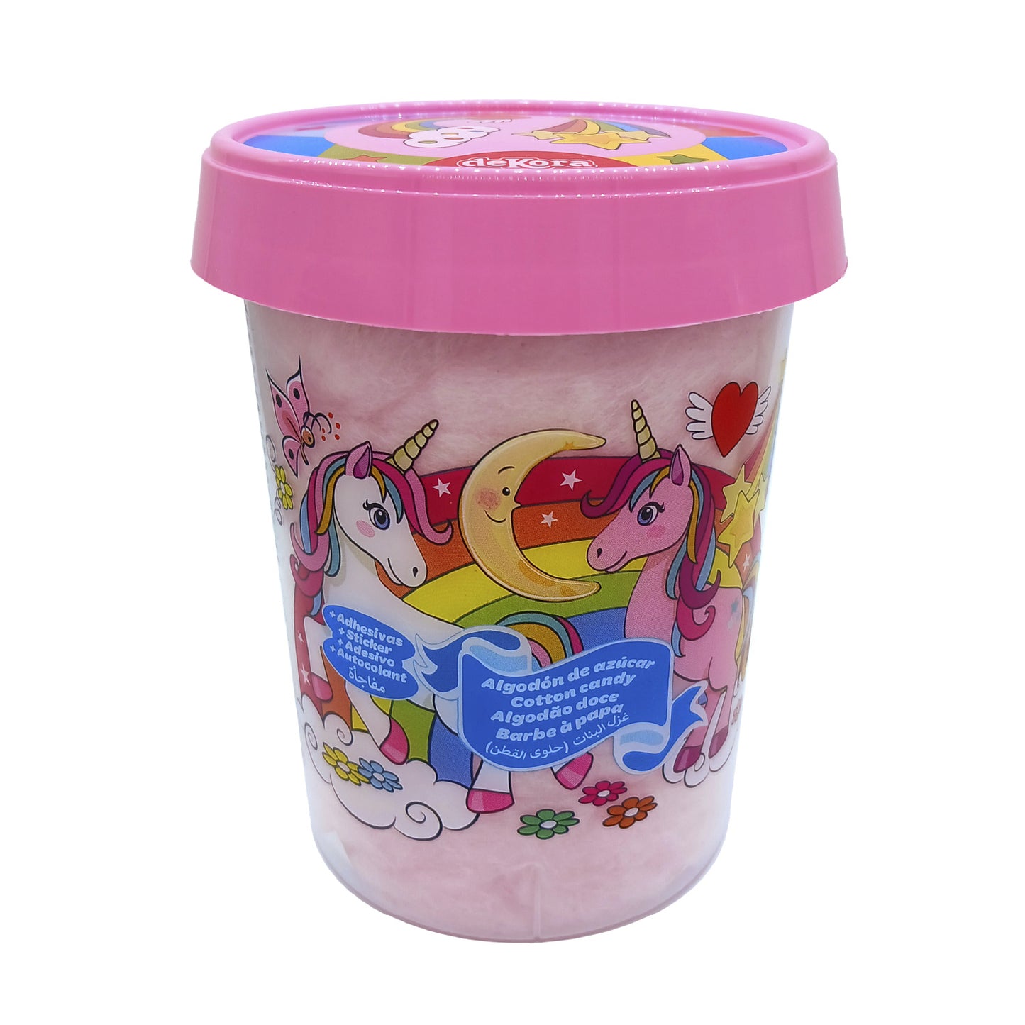 ALGODÓN DE AZÚCAR UNICORNIO CON STICKER 30GR