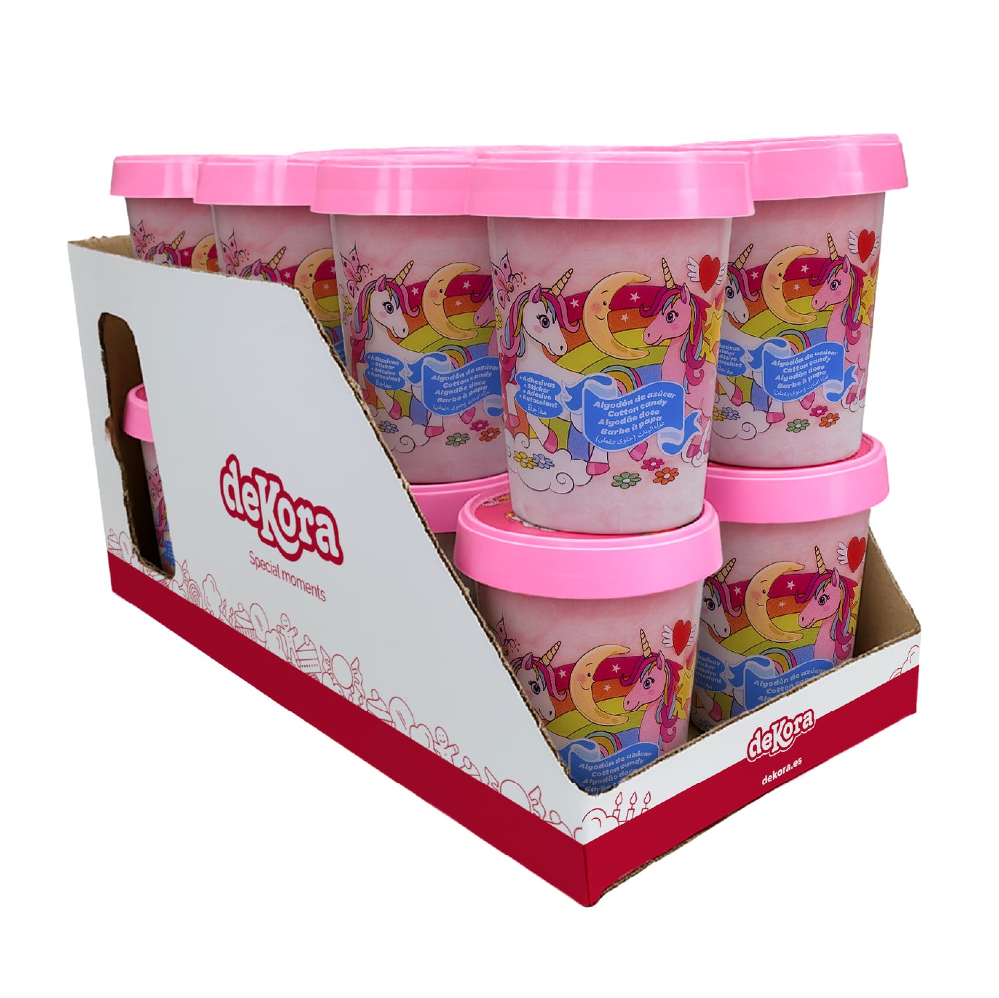 ALGODÓN DE AZÚCAR UNICORNIO CON STICKER 30GR