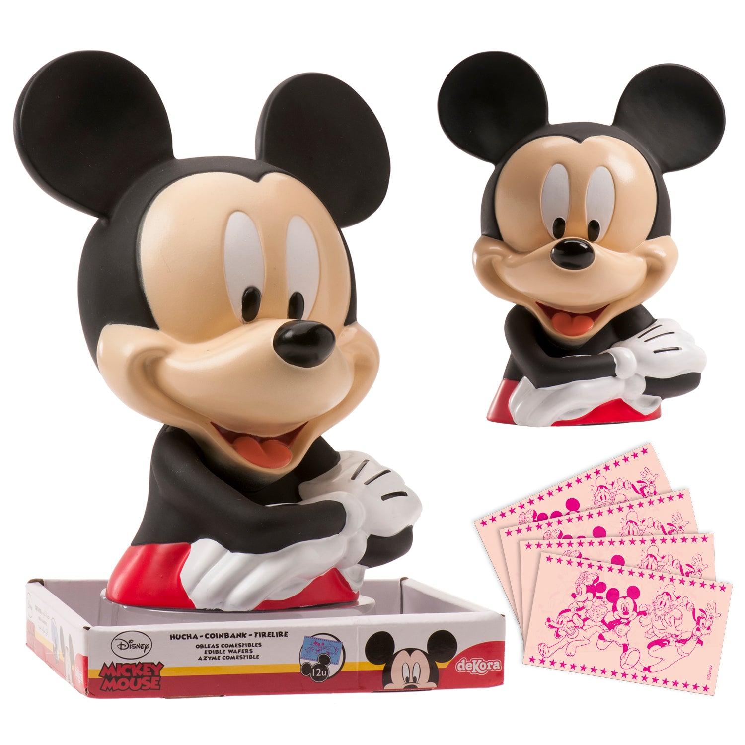 TIRELIRE MICKEY AVEC BILLETS EN AZYME COMESTIBLES 10G