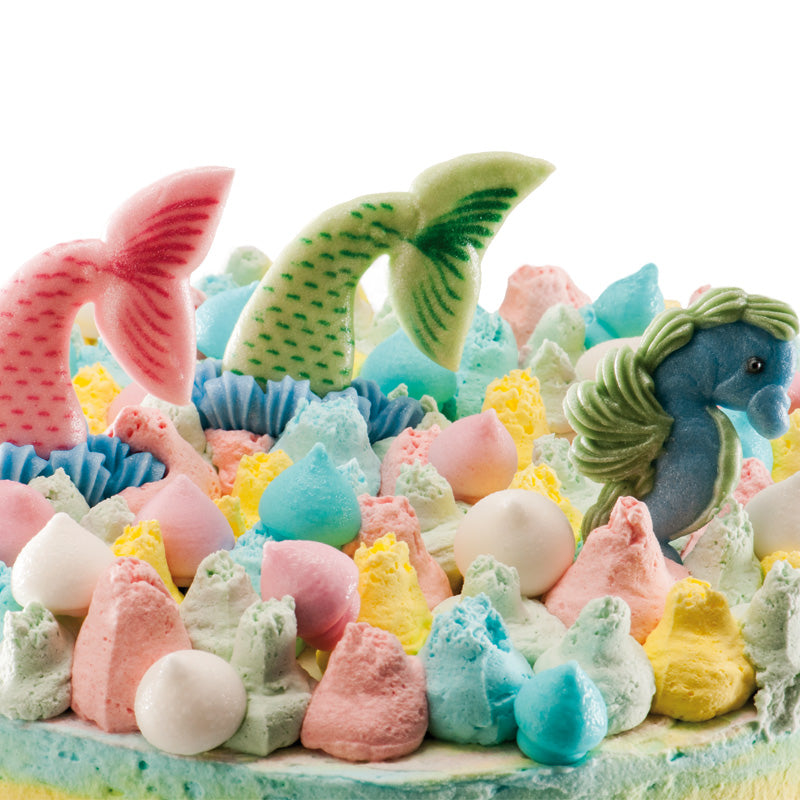 SUGAR CAKE DECORATION 2D "MERMAIDS" 4,5 CM