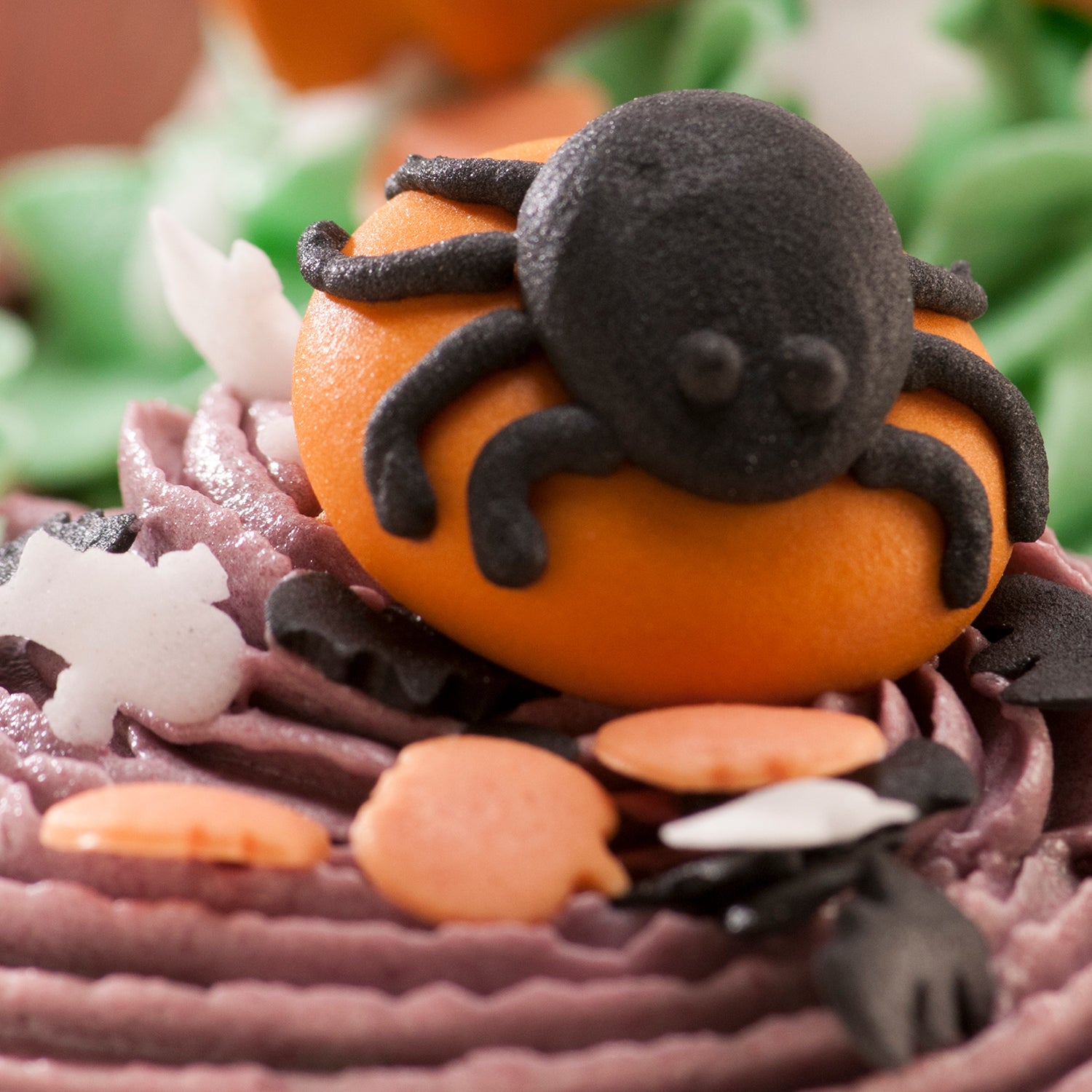 HALLOWEEN SUGAR CAKE DECORATION 3D 4 DESIGNS 31X36MM