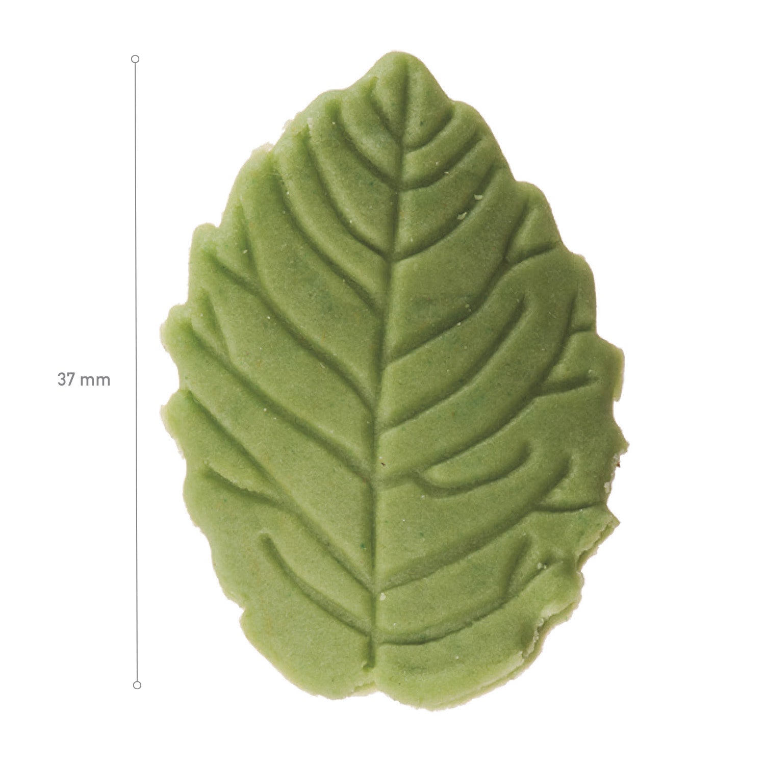 DÉCORATION EN SUCRE FEUILLE VERT OLIVE 3,7CM