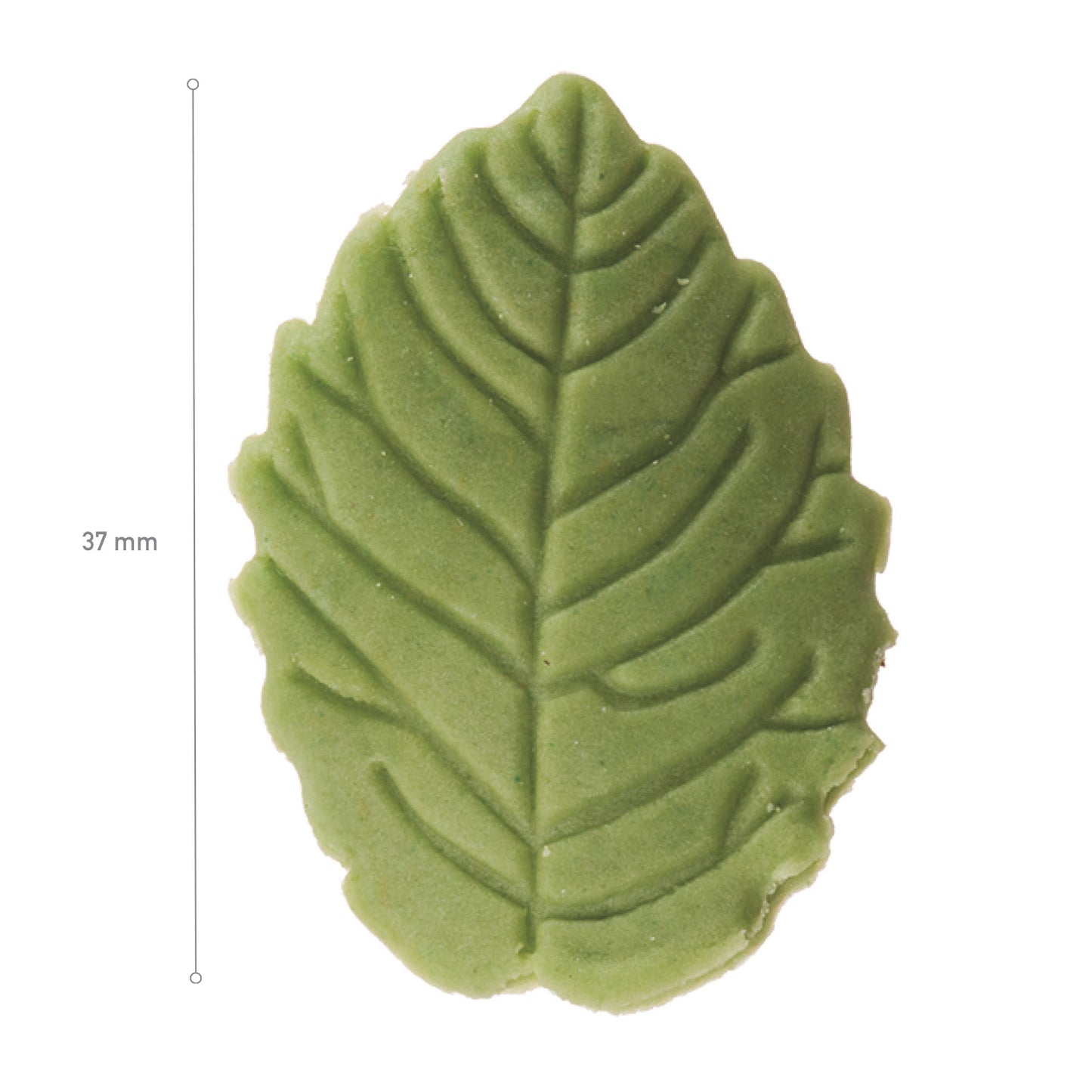 DÉCORATION EN SUCRE FEUILLE VERT OLIVE 3,7CM