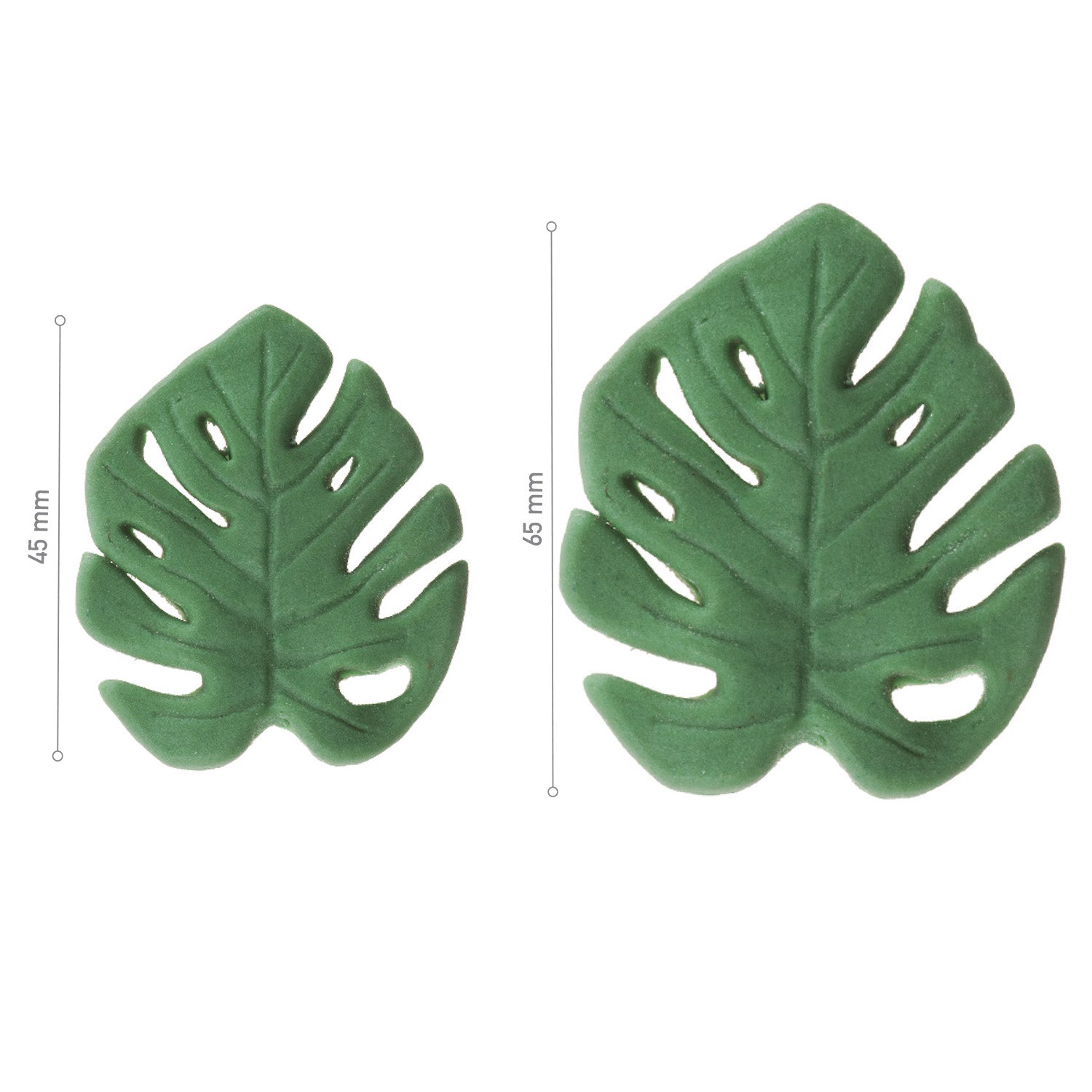 MONSTERA LEAF SUGAR DECORATION 4.5-6.5CM
