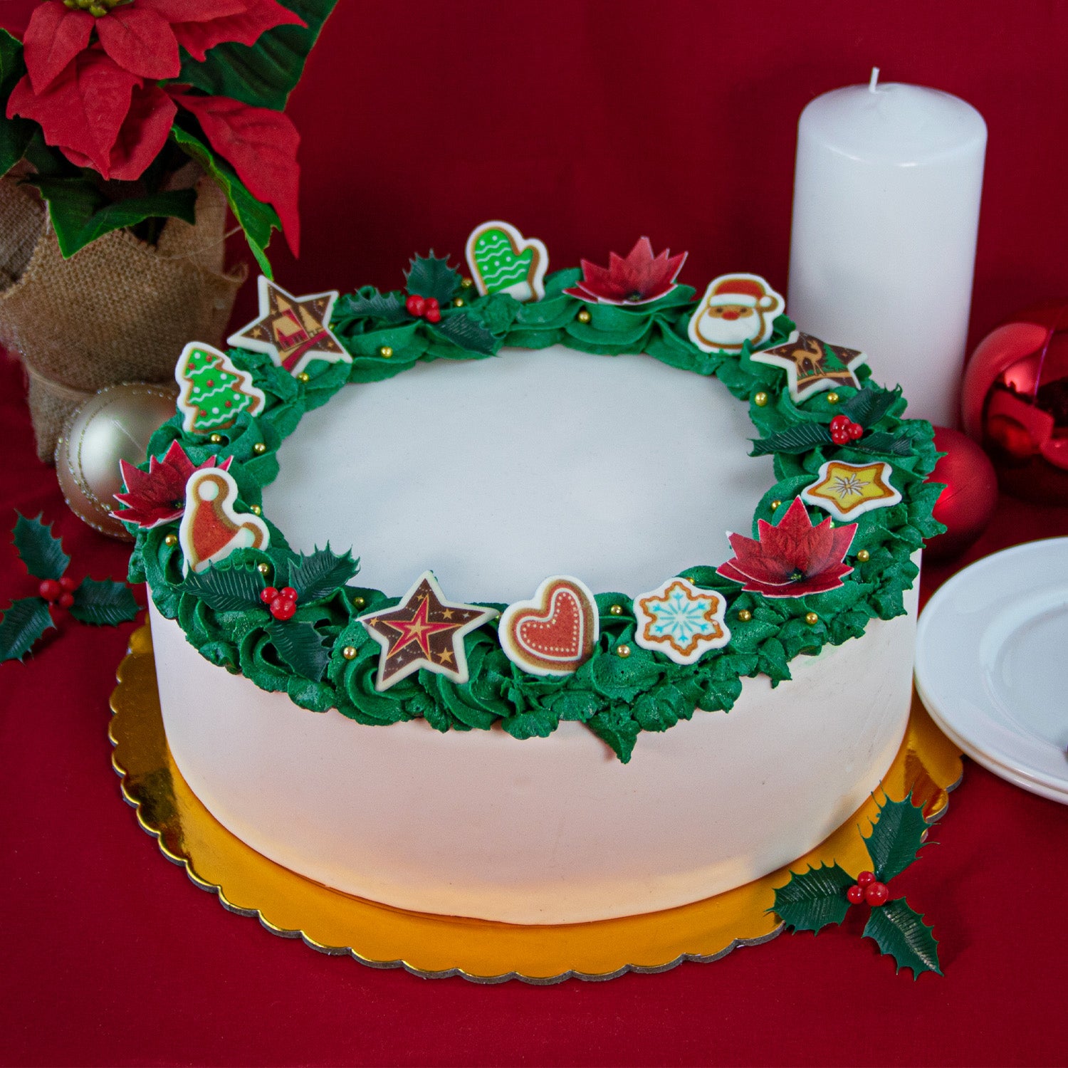 DECORAÇÃO DE AÇÚCAR MACIO 2D NATAL 18 MODELOS 3.1 X 3.6 CM