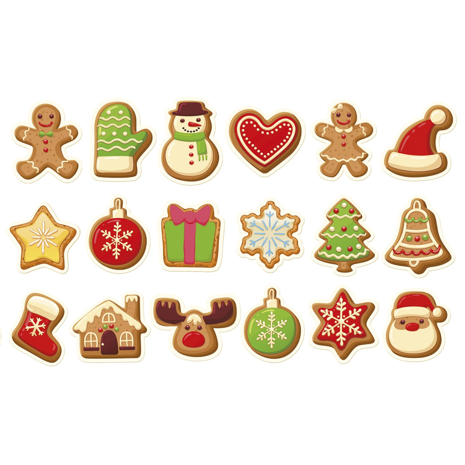 DECORAÇÃO DE AÇÚCAR MACIO 2D NATAL 18 MODELOS 3.1 X 3.6 CM