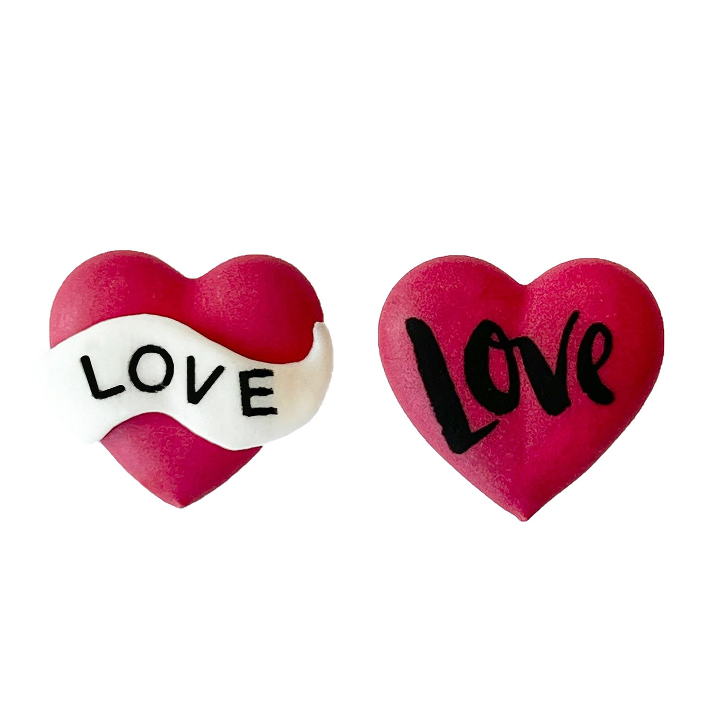 SUGAR DECORATION 2D HEART LOVE TATTOO 26X24MM