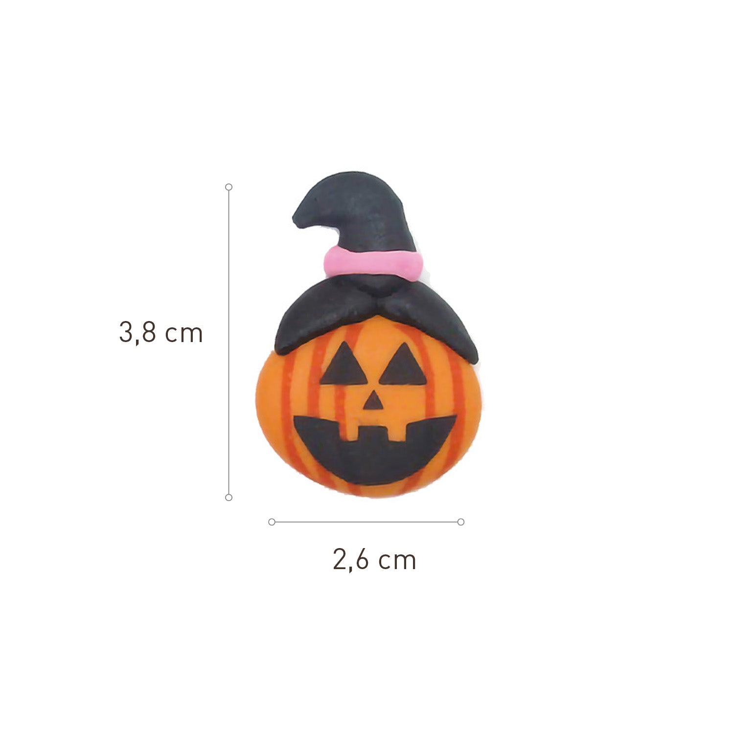 SUGAR DECORATION 2D 72 PUMPKINS WITH HAT