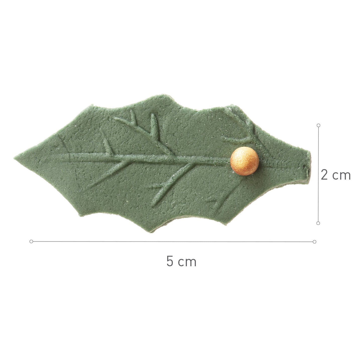 DECORAZIONE ZUCCHE 2DROFOGLIA DI AGRIFOGLIO E SFERA ORO 5X2CM