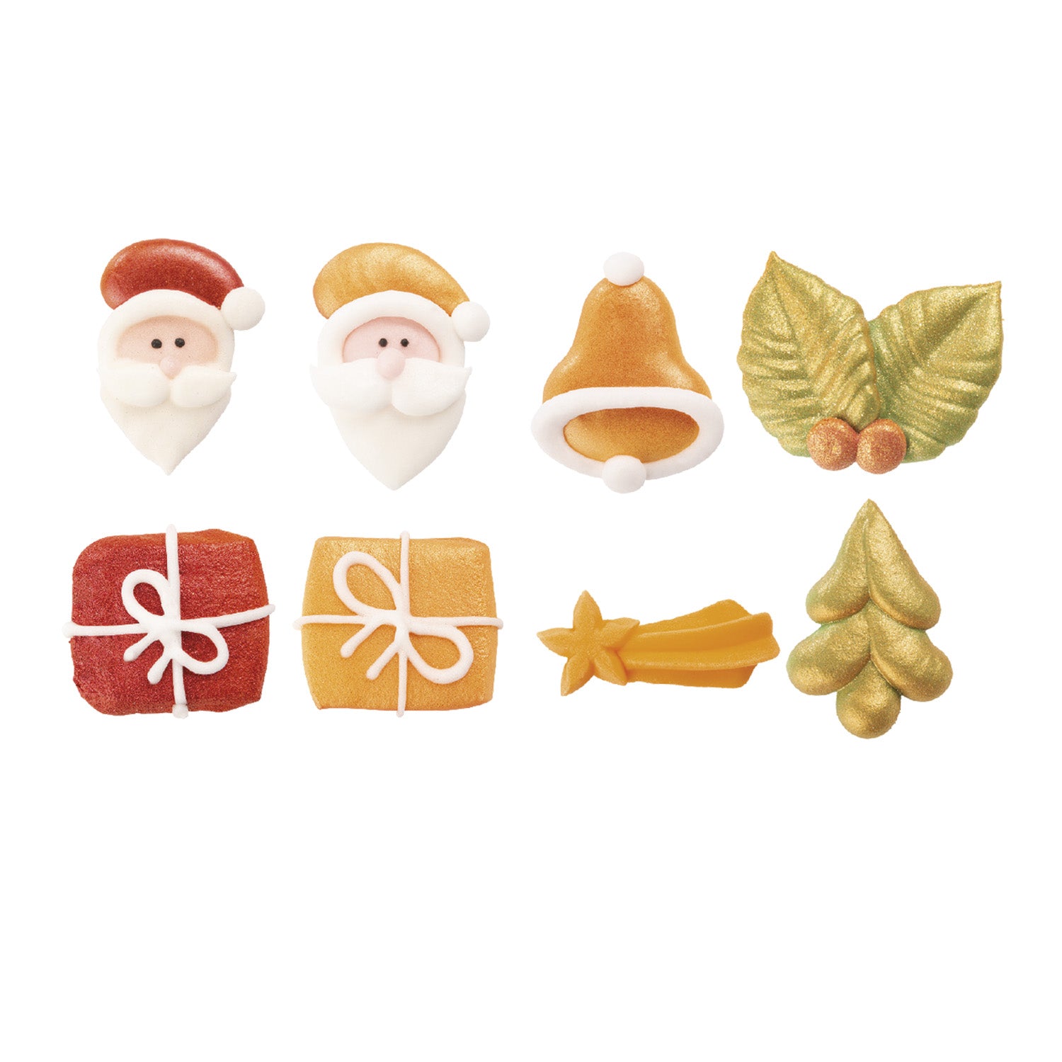 DECORACIÓN AZÚCAR NAVIDAD 8 DISEÑOS PERLADOS 4~1.7CM