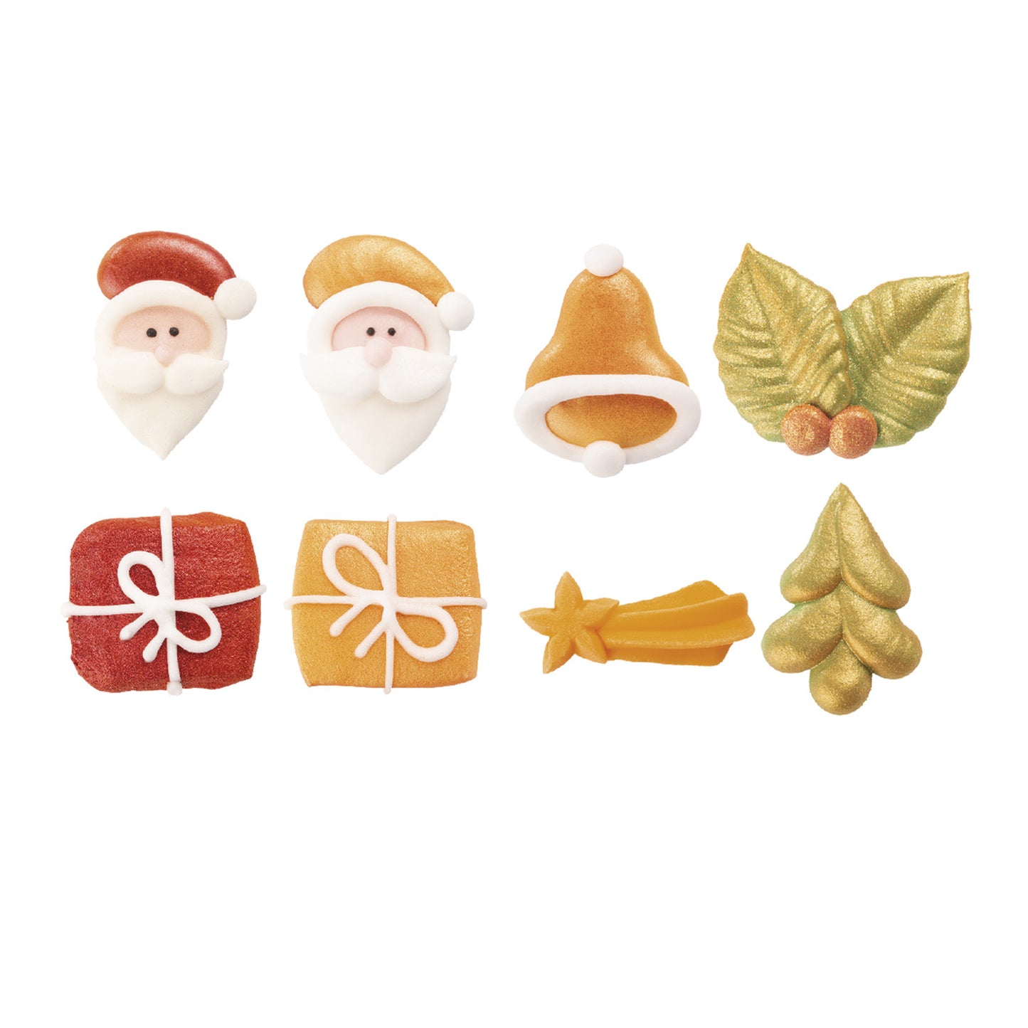 DECORACIÓN AZÚCAR NAVIDAD 8 DISEÑOS PERLADOS 4~1.7CM