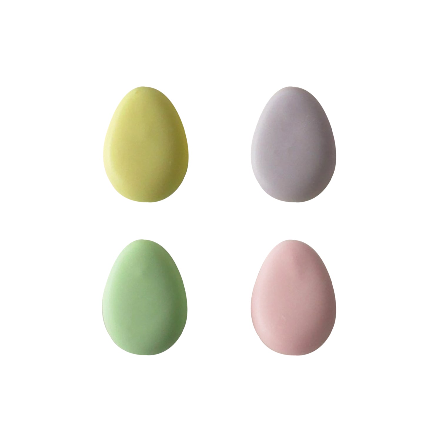 DECORAZIONE DI ZUCCHERO UOVA COLORATE SAPORE MERINGA 3X2CM