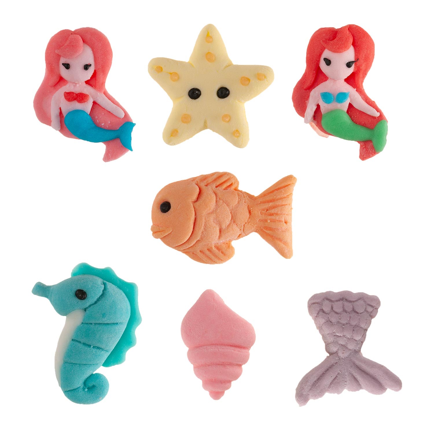 DECORACIÓN AZÚCAR SIRENAS 7 DISEÑOS