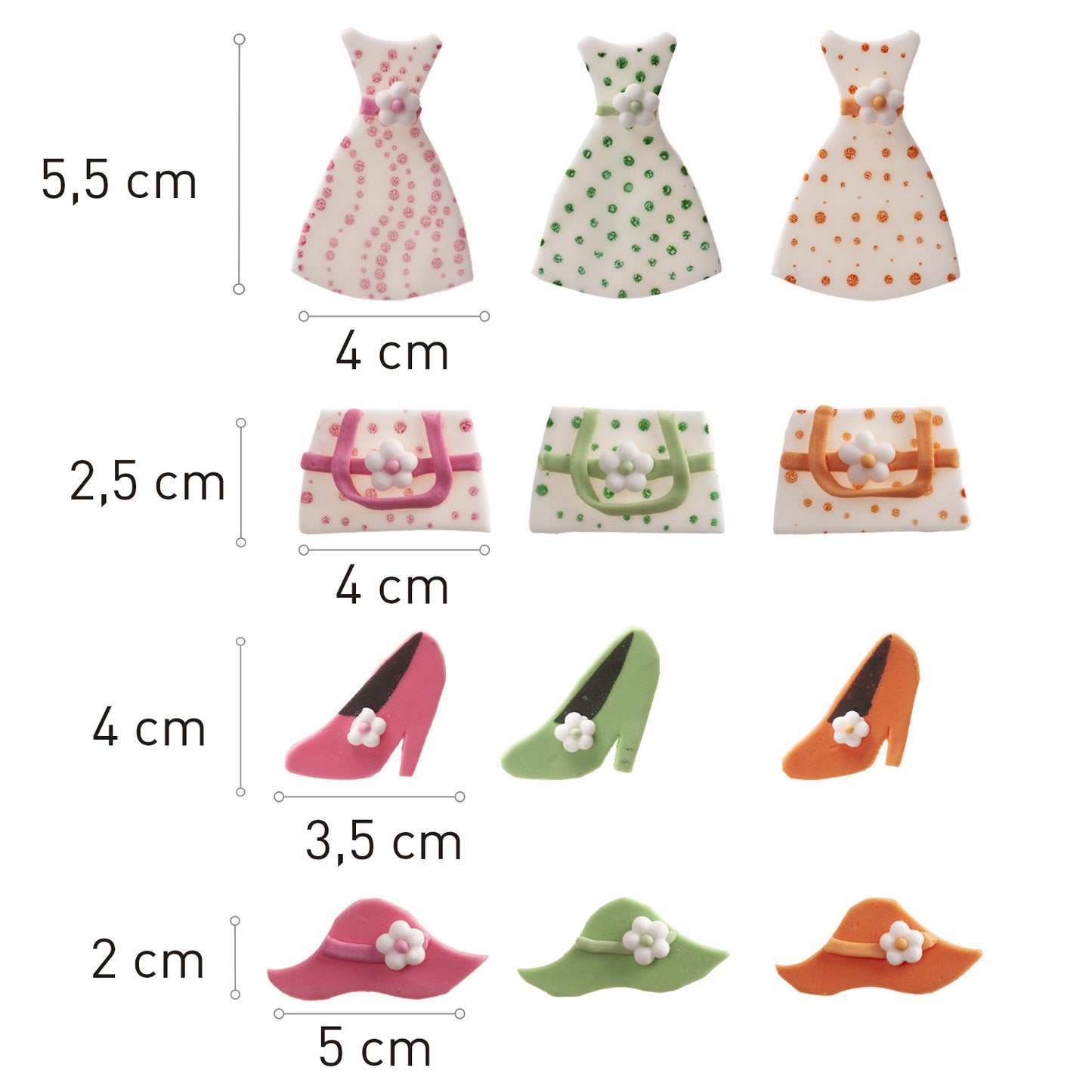 DECORAÇÕES DE AÇUCAR 2D ACESSORIOS PARA MÃES 12 MODELOS