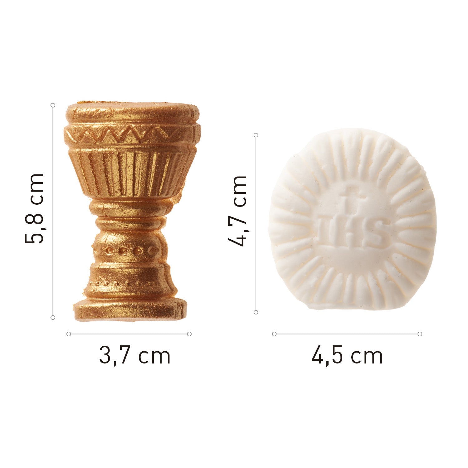 DECORAZIONE DI ZUCCHERO PER COMUNIONE 2 MODELLI 11CM