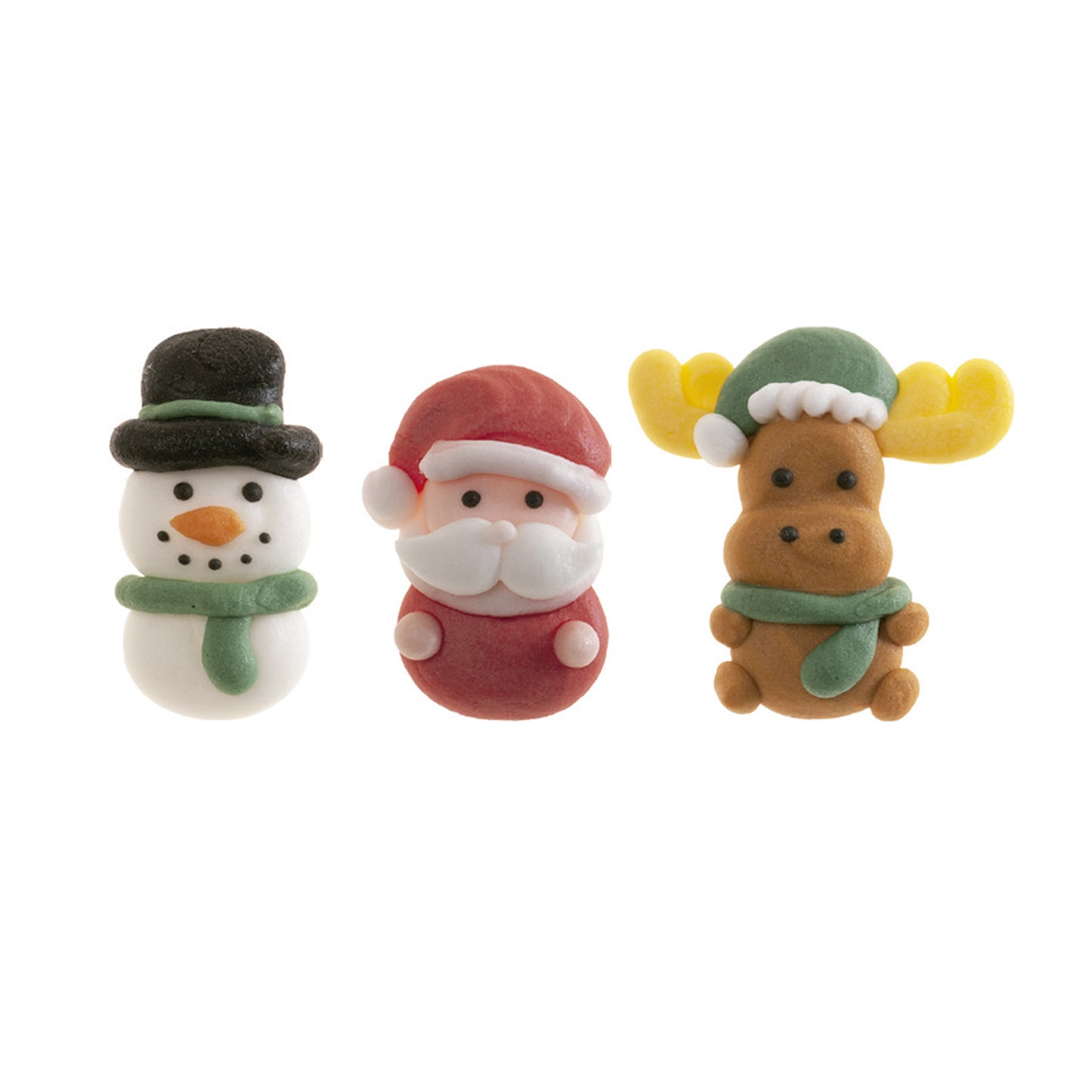 DECORAZIONE DI ZUCCHERO 2D DI NATALE 3 DISEGNI