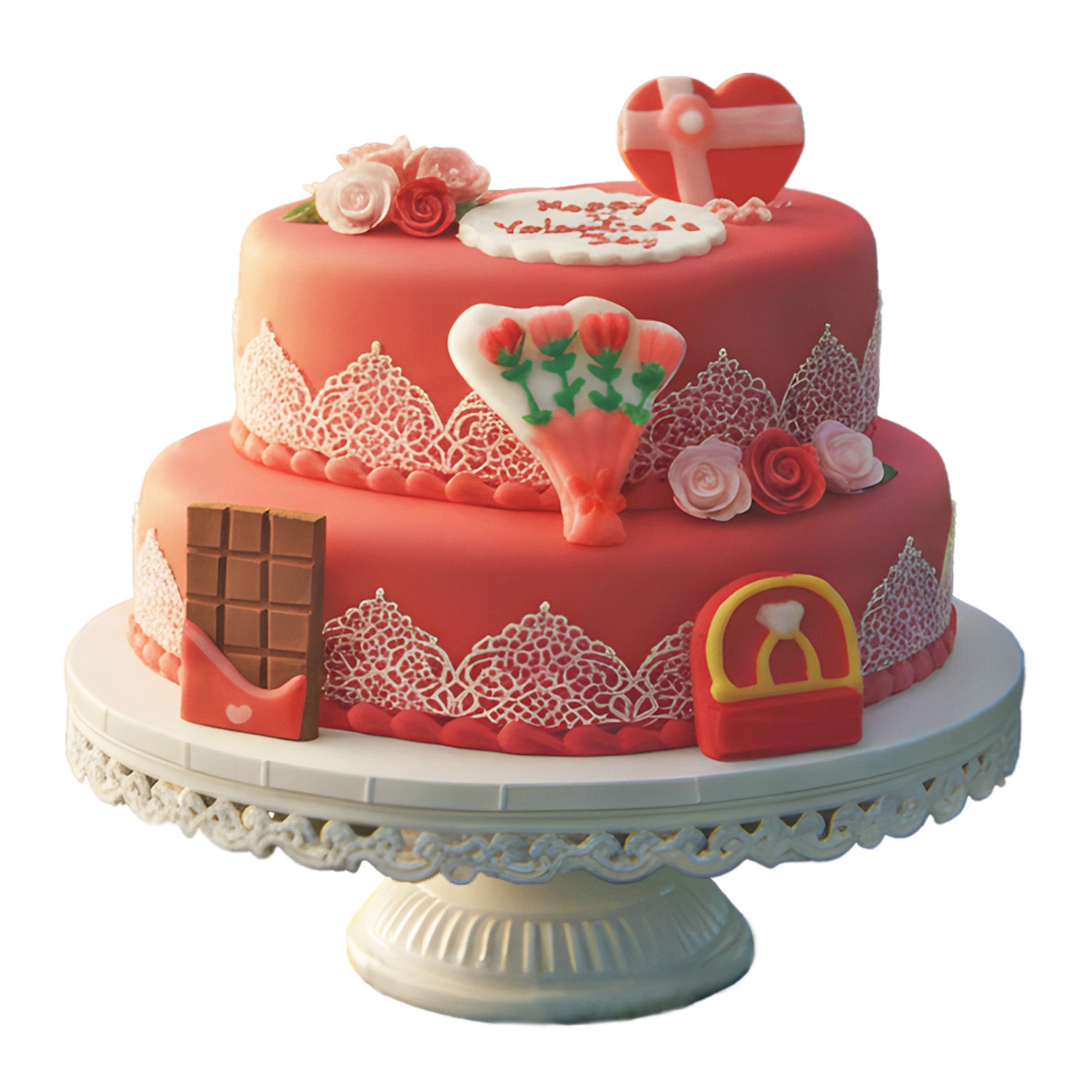 DECORACIÓN AZÚCAR 2D SAN VALENTIN 8 DISEÑOS 40 UDS