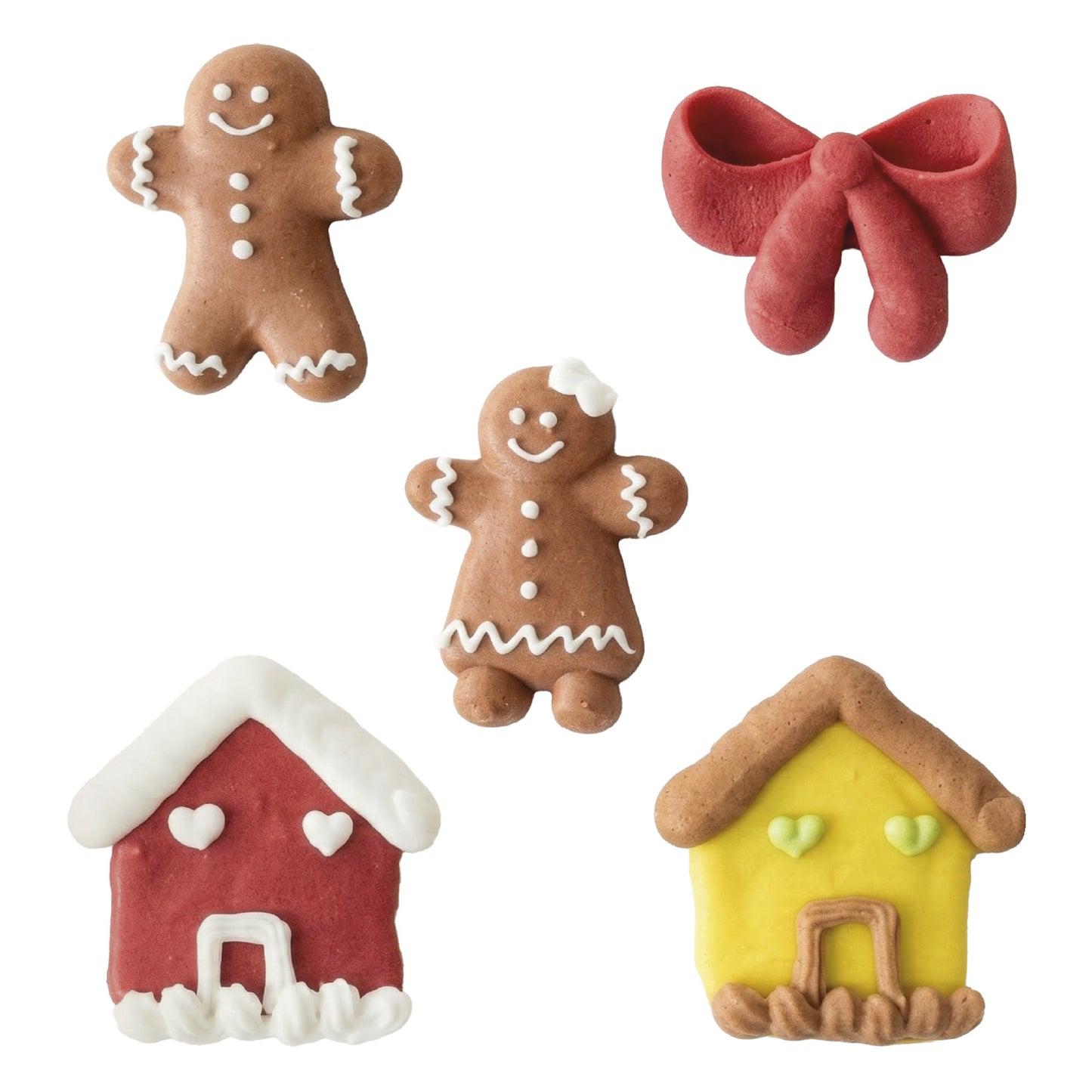  DECORAZIONE DI ZUCCHERO 2D NATALE GINGERBREAD E CASETTE 50