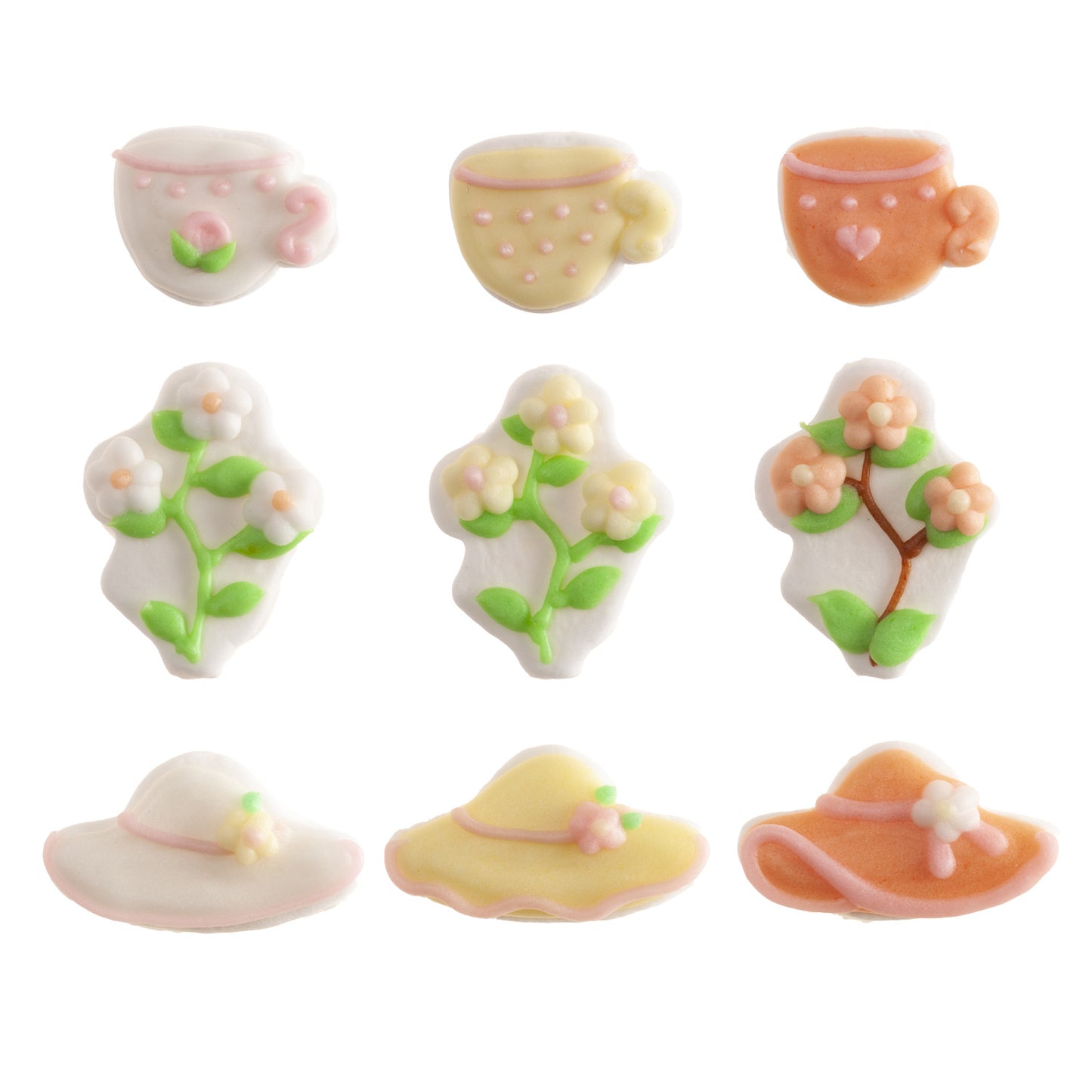 DECORAÇÃO DE AÇÚCAR 2D SORTIDO DOCE JARDIM 3MOD 45 UNDS
