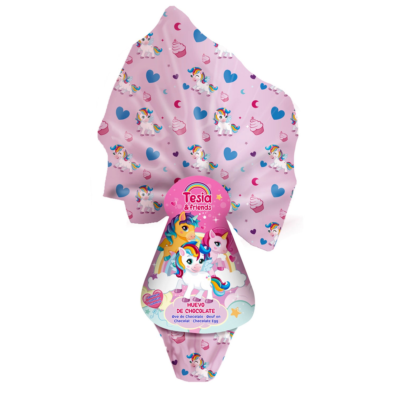OVO DE PÁSCOA COM SURPRESAS UNICÓRNIO TESIA 120GR