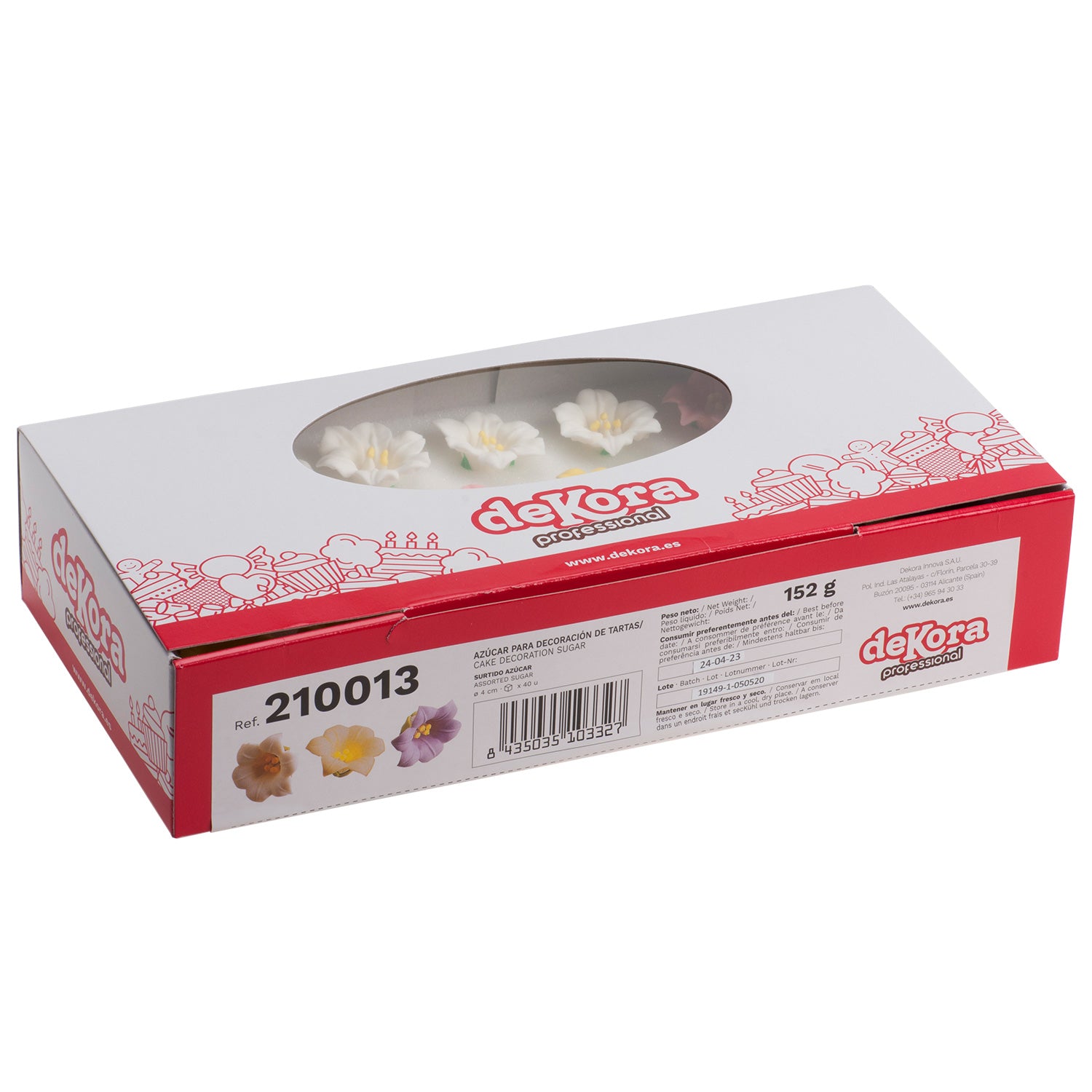 DECORAÇÃO AÇÚCAR LÍRIO VARIADO 4CM