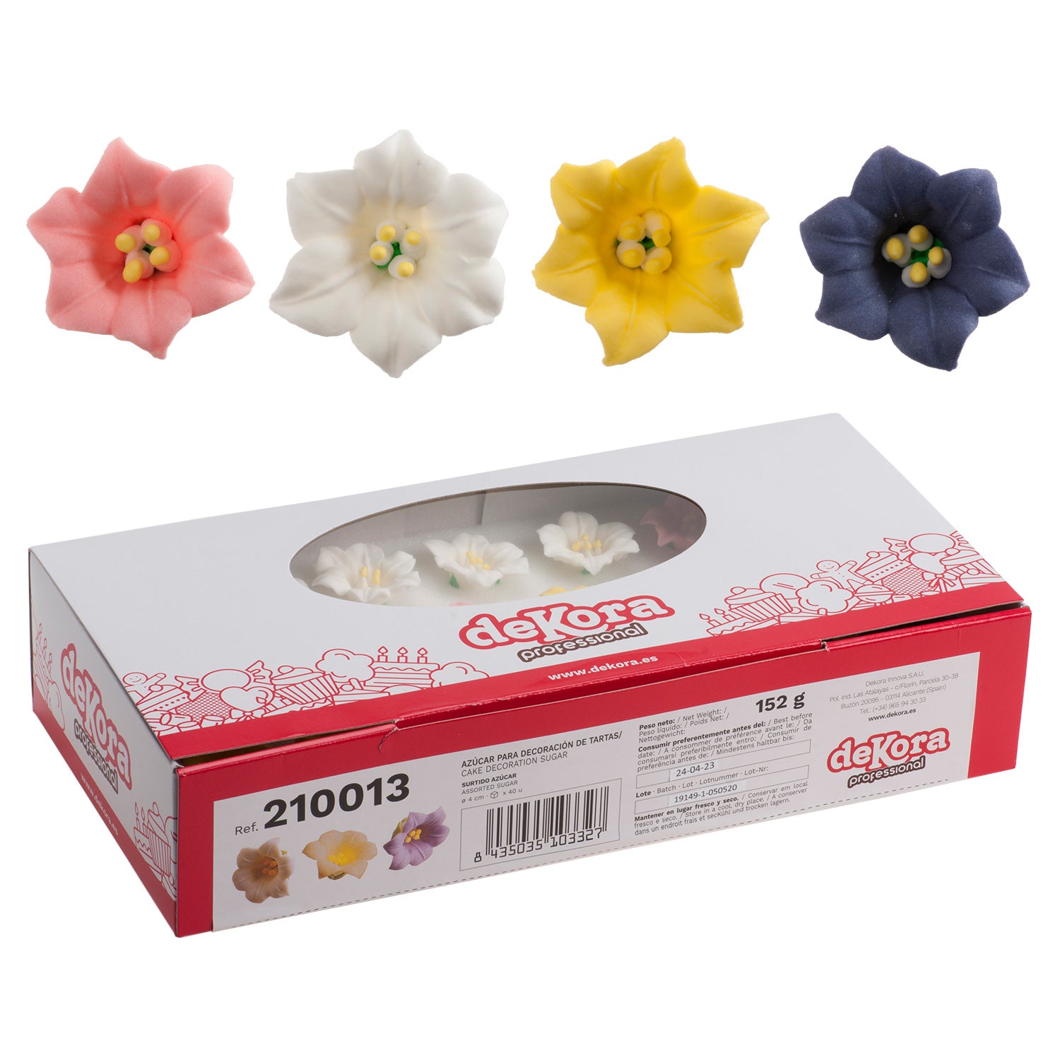 DECORAÇÃO AÇÚCAR LÍRIO VARIADO 4CM