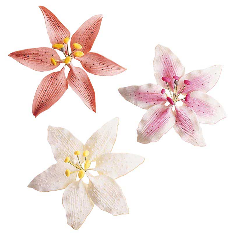 DECORAÇÃO AÇÚCAR SORTIDO LÍRIOS 8CM