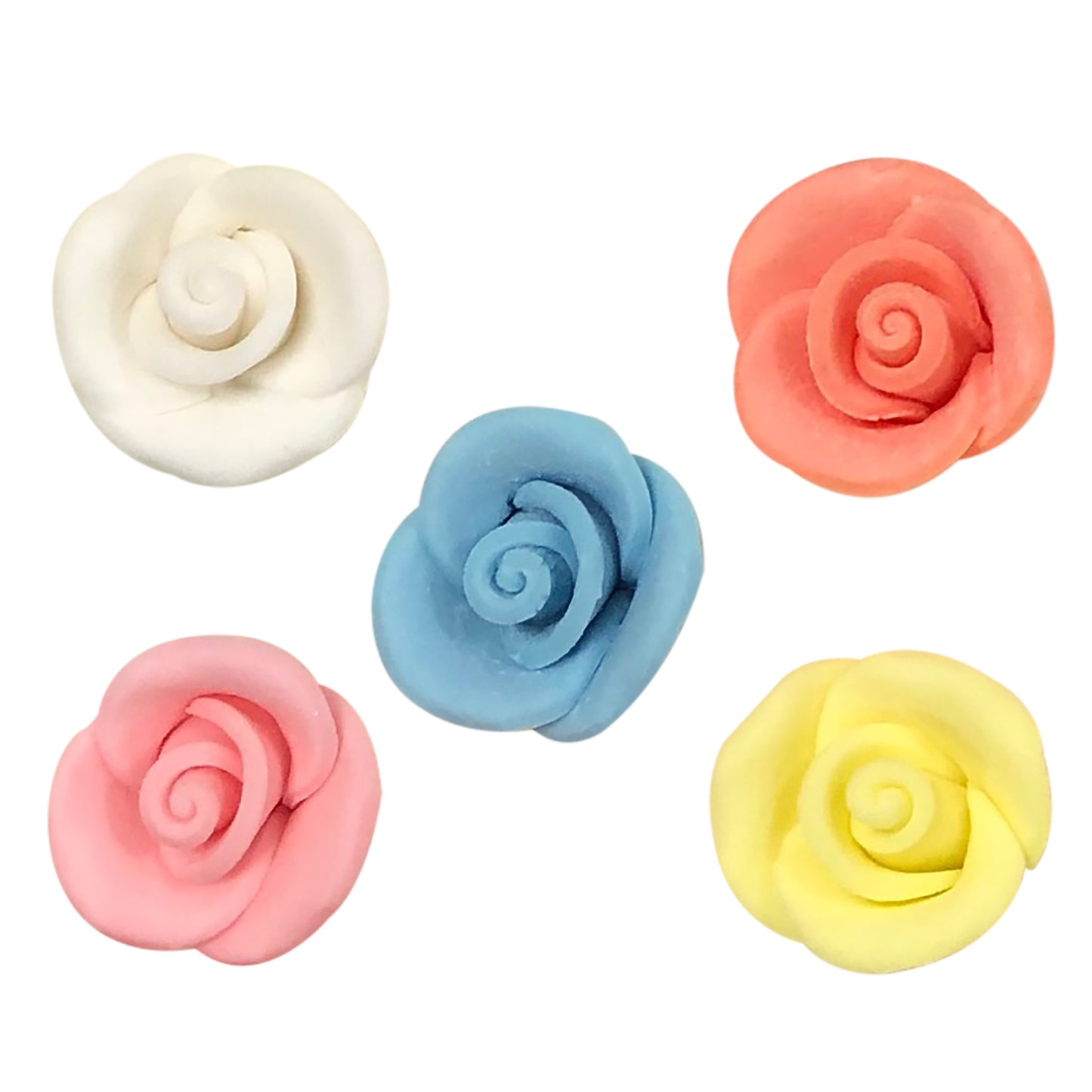 MINI ROSE SUGAR CAKE DECORATION DEKORA FLOWERS Ø 2CM