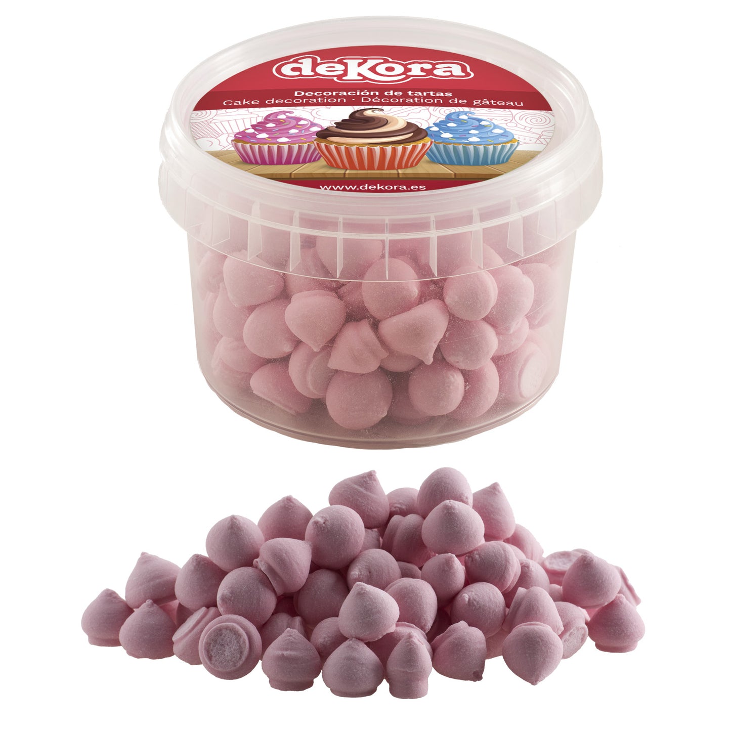 MINI MERINGHE DI ZUCCHERO ROSA LAMPONE 90FR