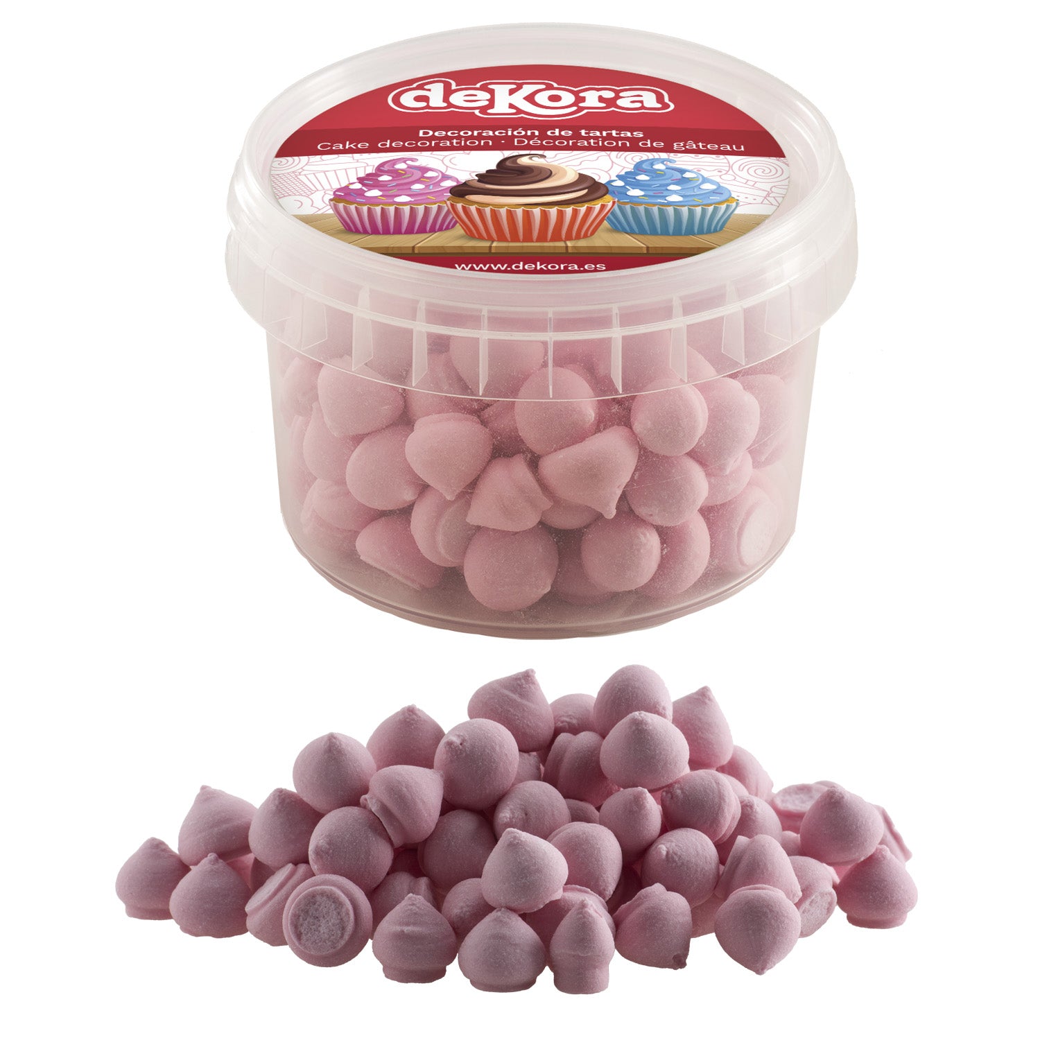 MINI MERINGHE DI ZUCCHERO ROSA LAMPONE 90FR