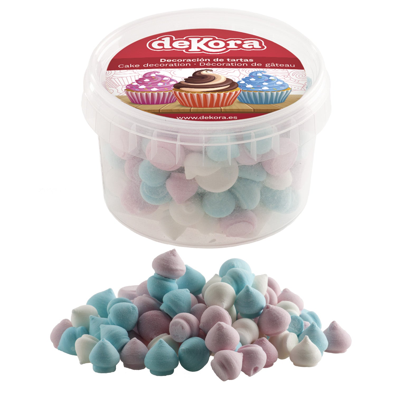 MINI MERINGHE DI ZUCCHERO COLORI ASSORTITI 90GR