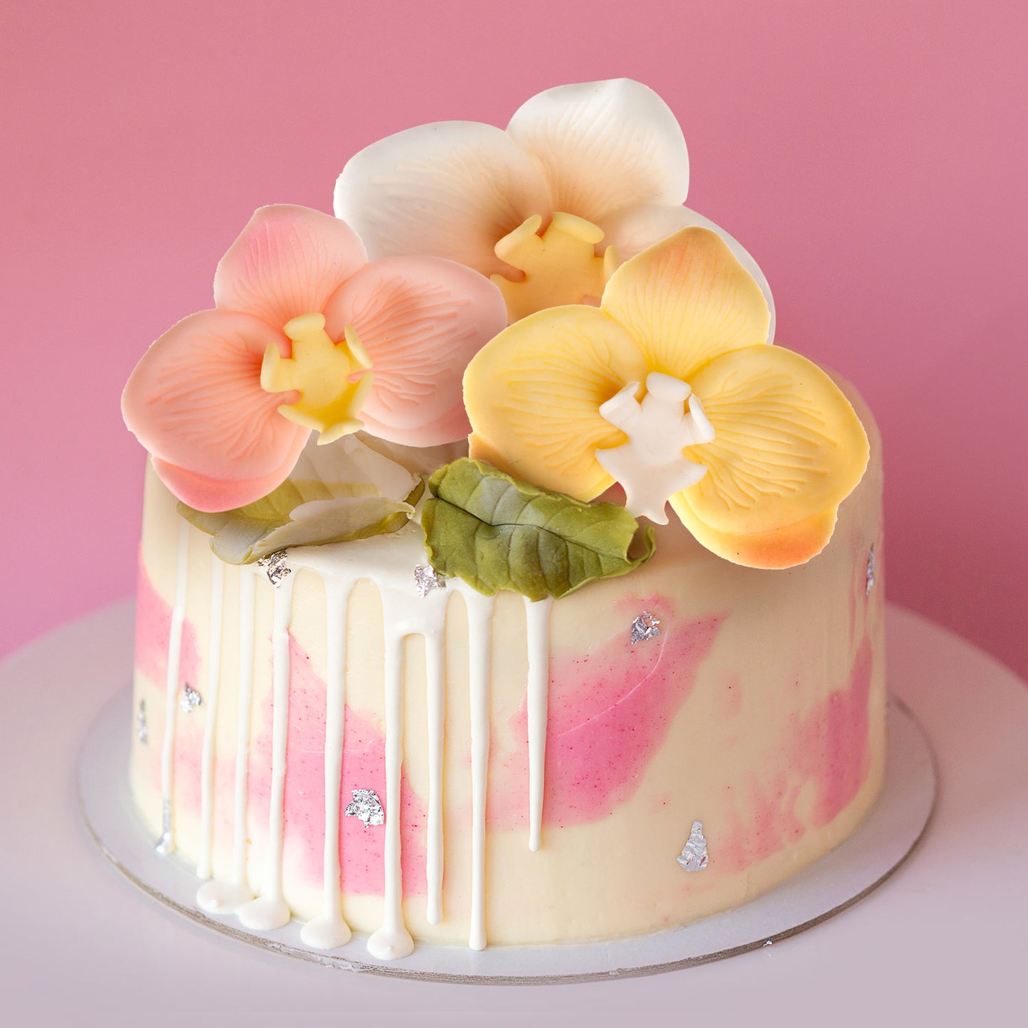 ORQUÍDEAS DE AZÚCAR 5 COLORES 7X8CM