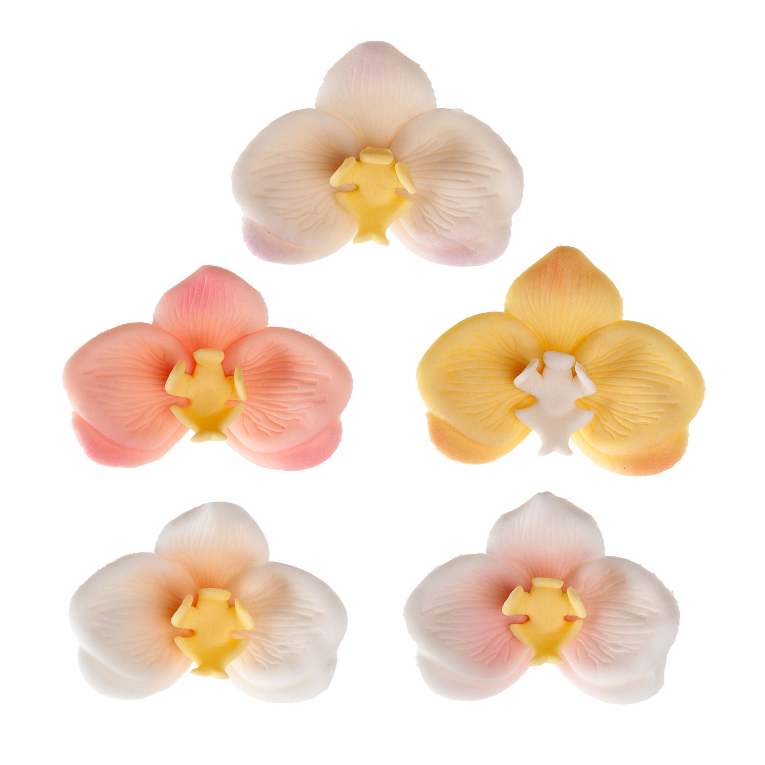 DECORAÇÃO AÇÚCAR ORQUIDEAS 7CM