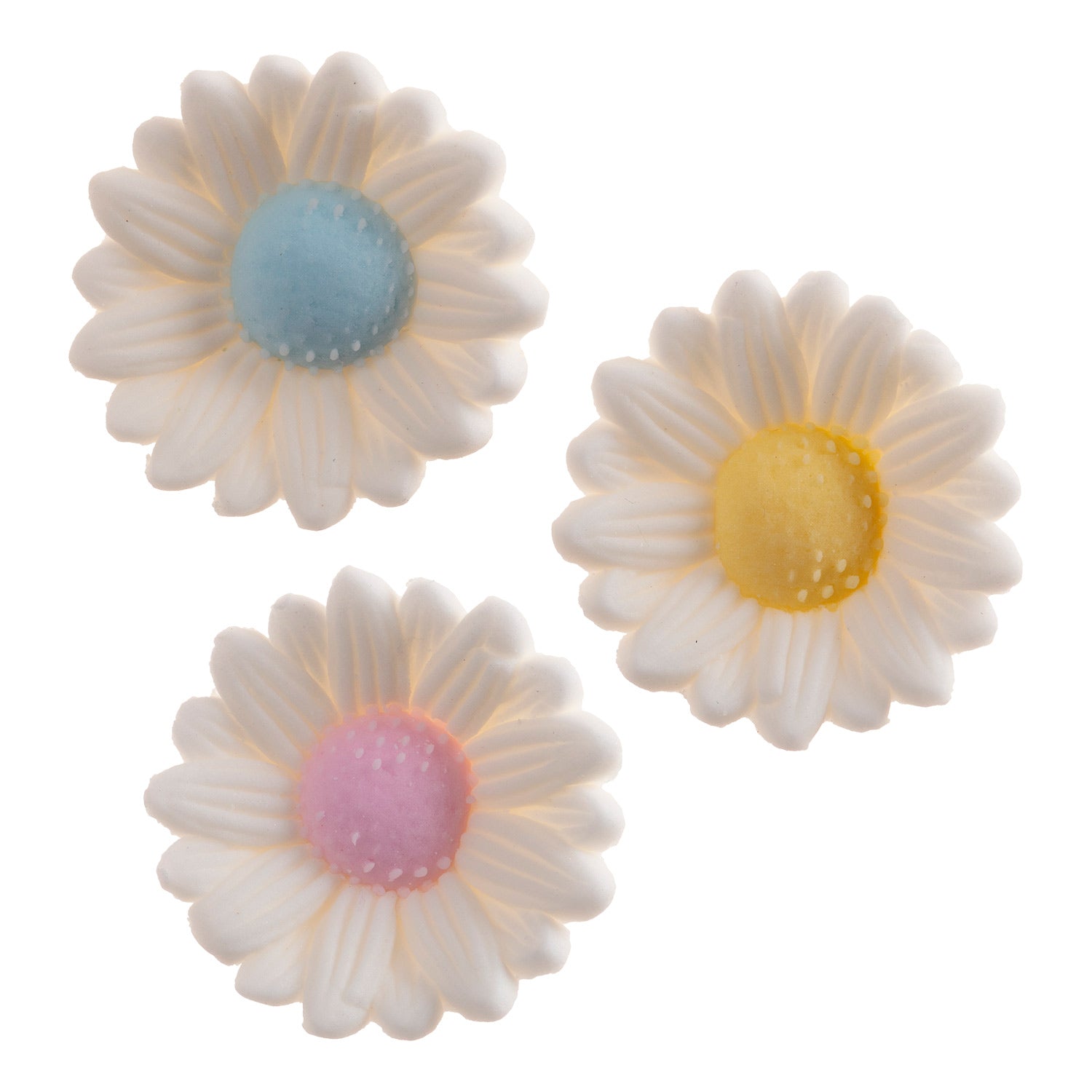 DECORAÇÃO AÇÚCAR MARGARIDAS CENTRAIS 3 CORES Ø 3.2CM