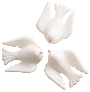 DECORAZIONE DI ZUCCHERO COLOMBA PASTA 3,5CM