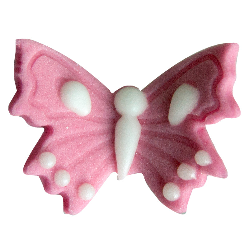 DECORAZIONE DI ZUCCHERO ASSORTIMENTO DI FARFALLE PASTA 25MM