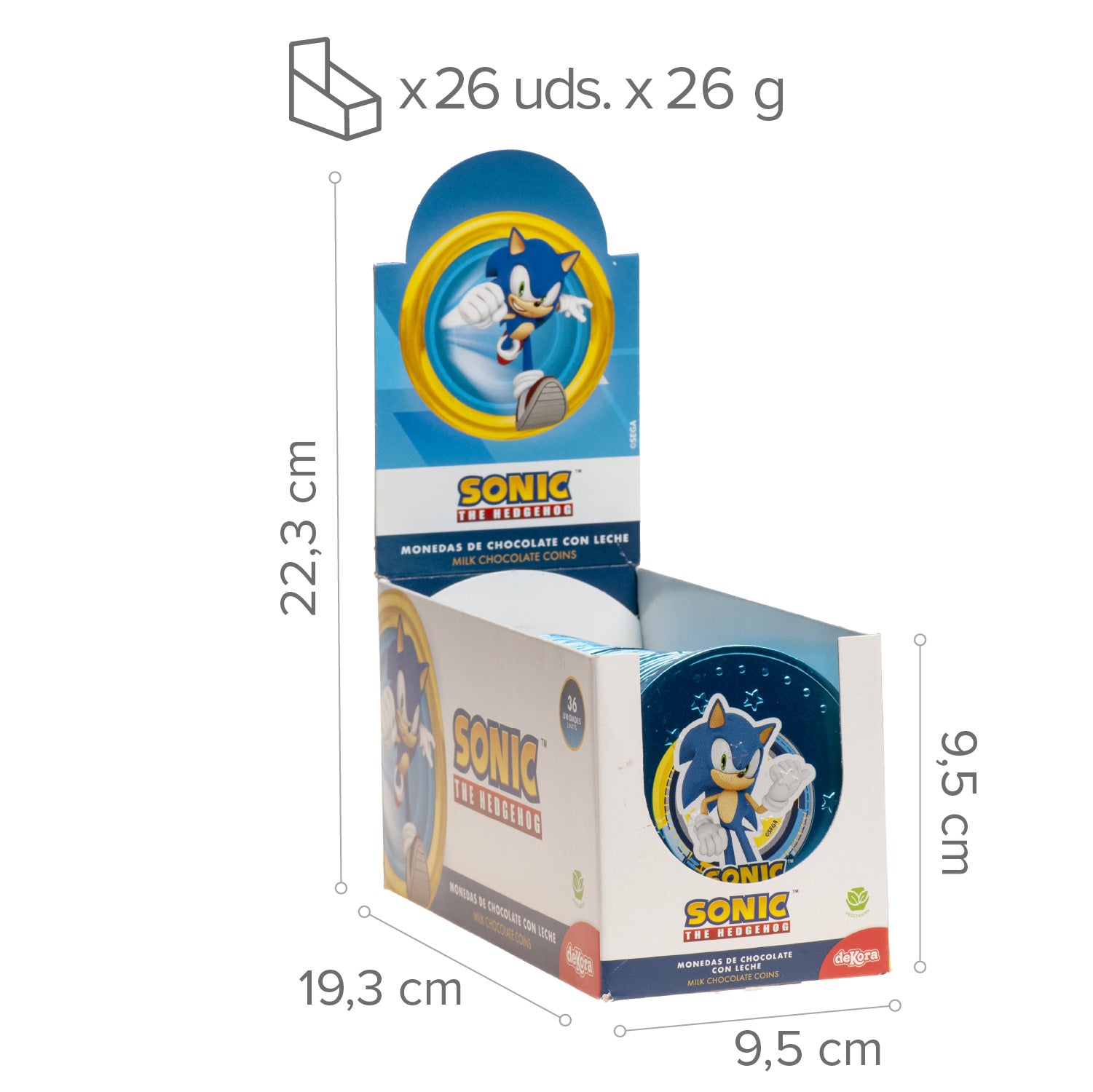 CHOCOLATE COINS SONIC 26GR