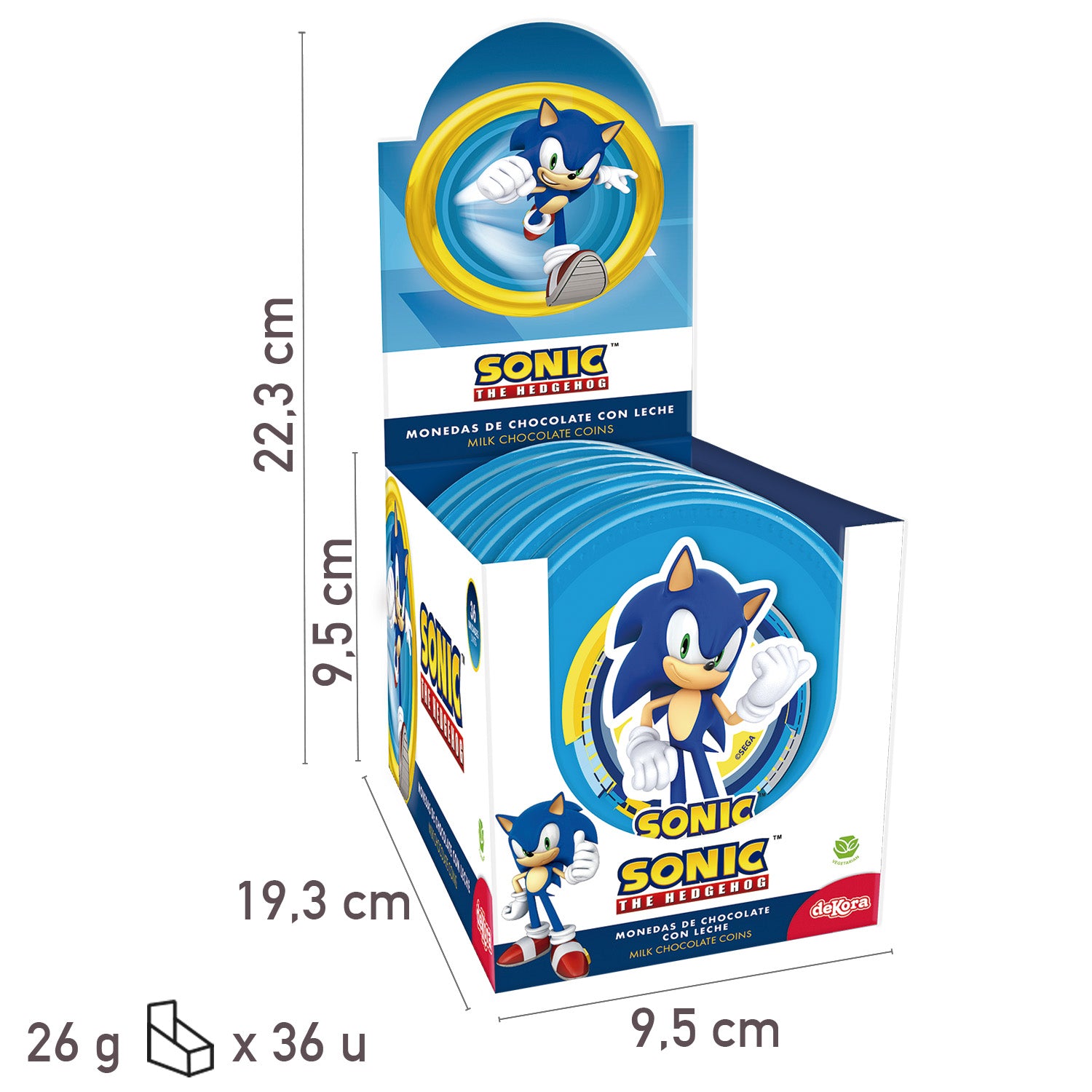MONETE DI CIOCCOLATO SONIC 26GR
