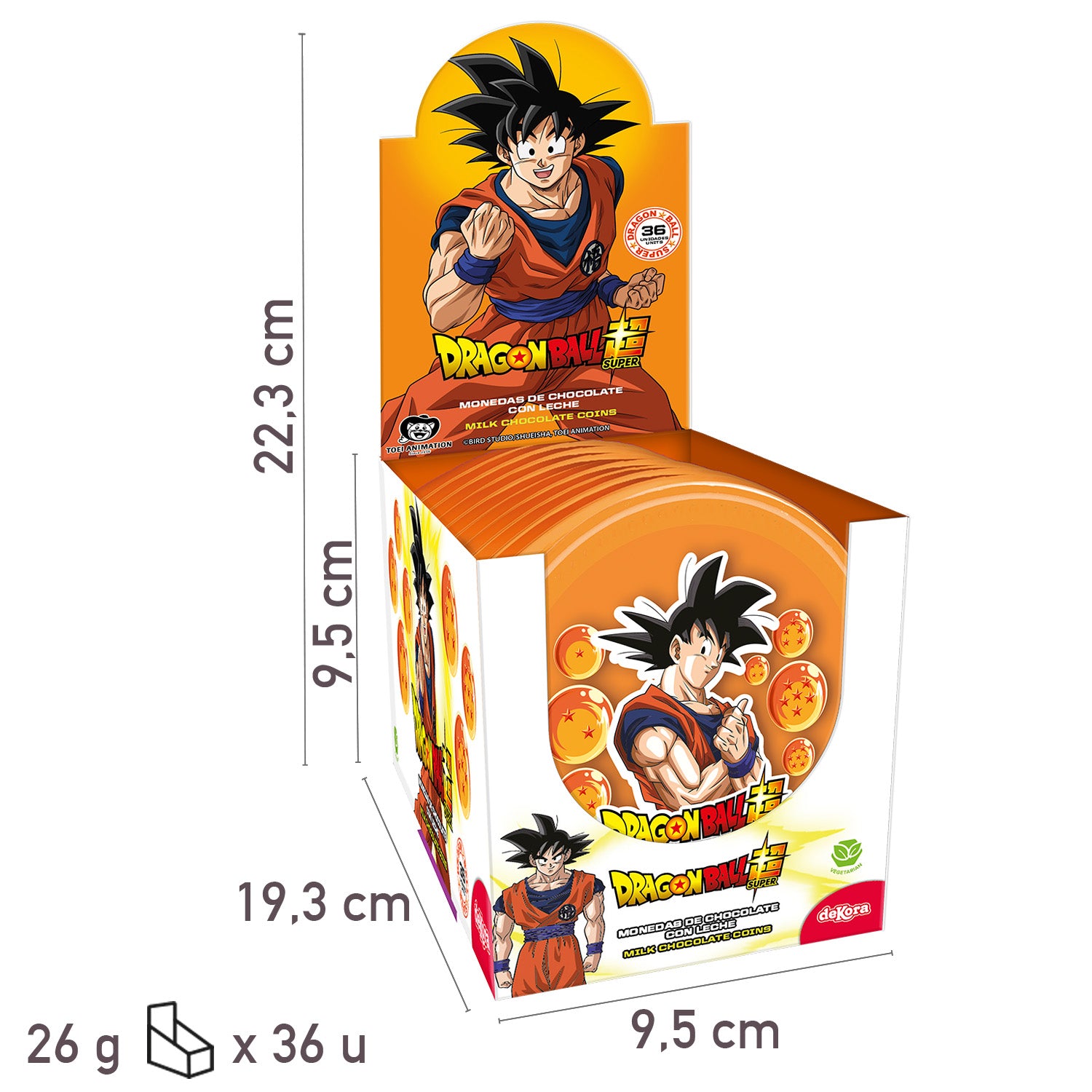 PIÈCES DE MONNAIE EN CHOCOLAT DRAGON BALL 26GR