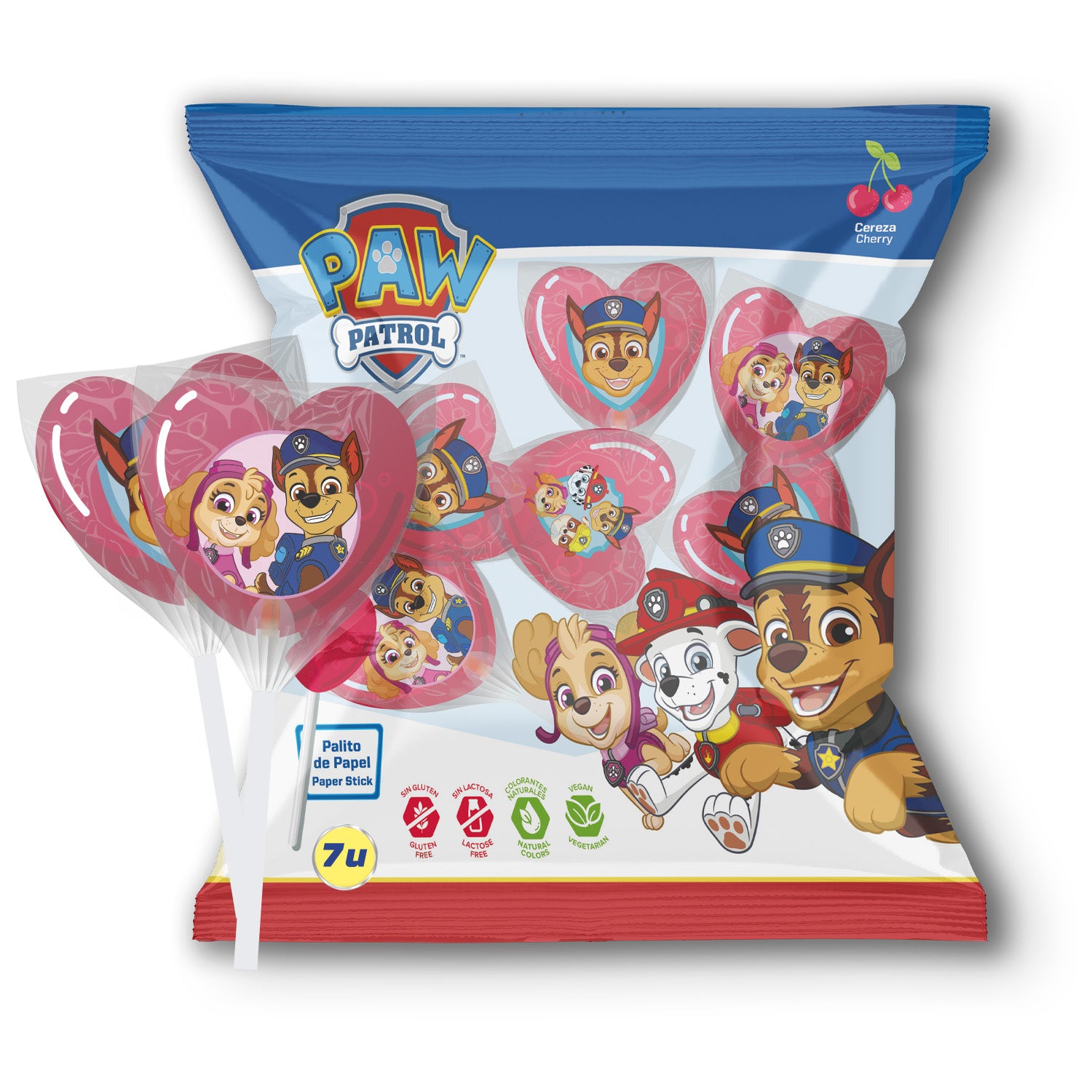 PIRULETAS CARAMELO CORAZÓN PAW PATROL 13.9GR