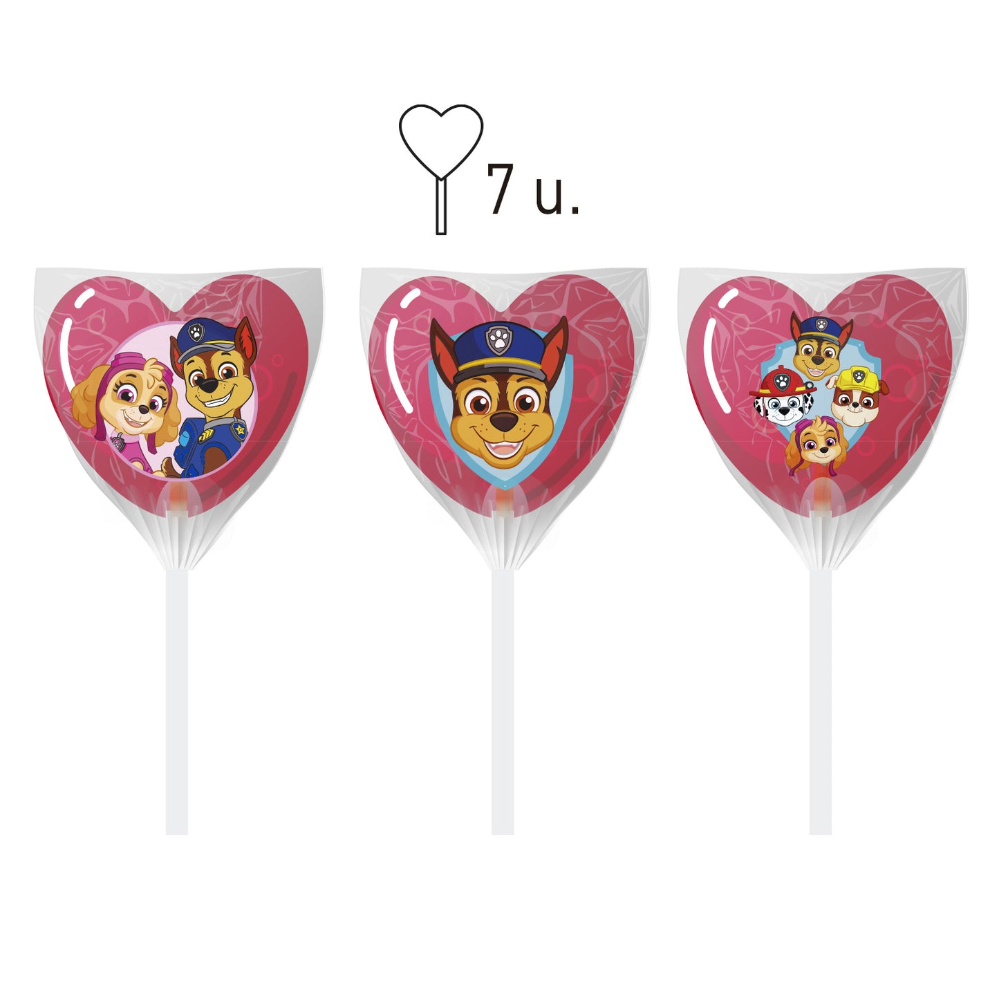 PIRULETAS CARAMELO CORAZÓN PAW PATROL 13.9GR