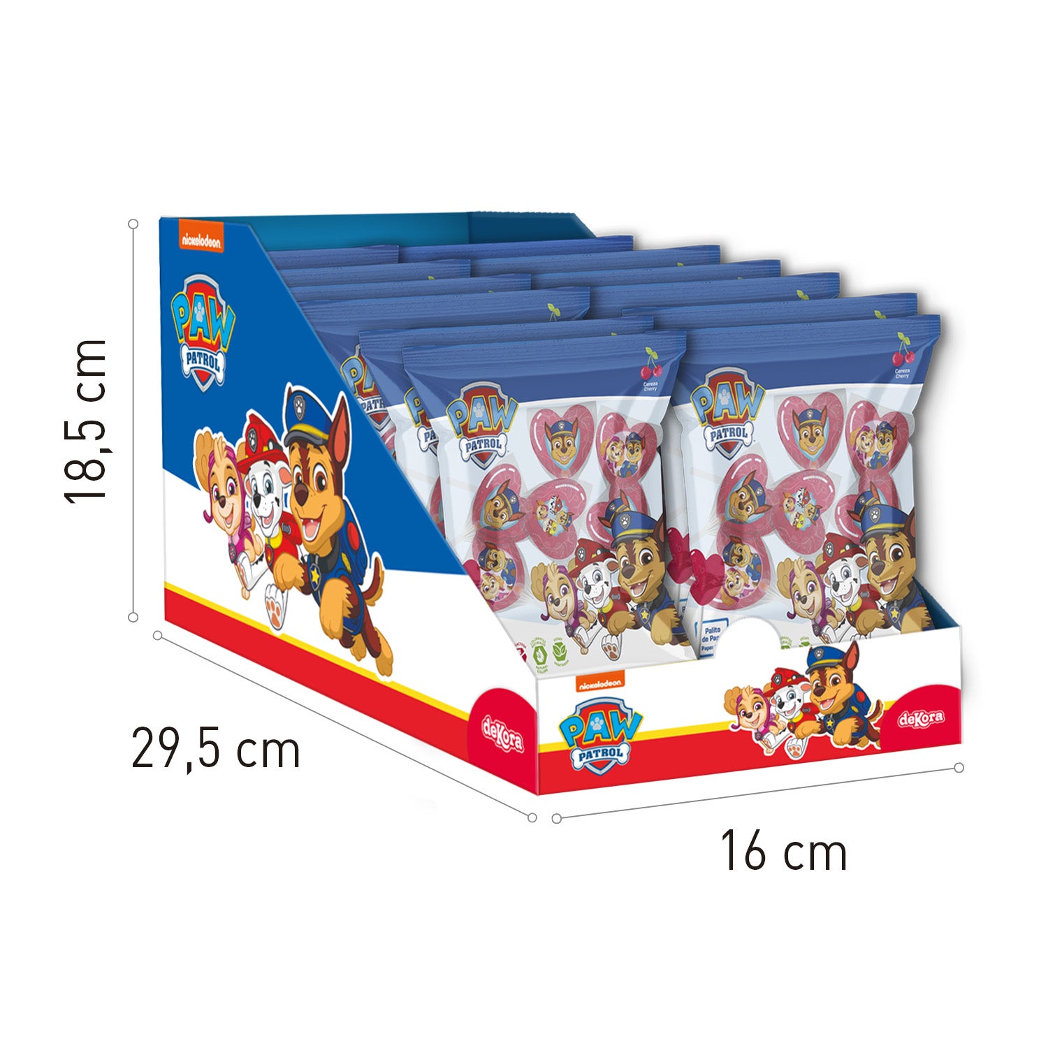 PIRULETAS CARAMELO CORAZÓN PAW PATROL 13.9GR