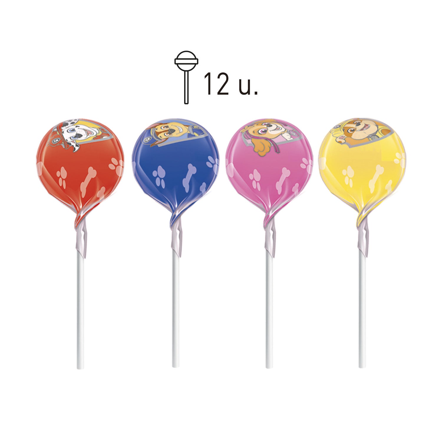 CARAMELO CON PALO SABORES SURT. PAW PATROL 12GR
