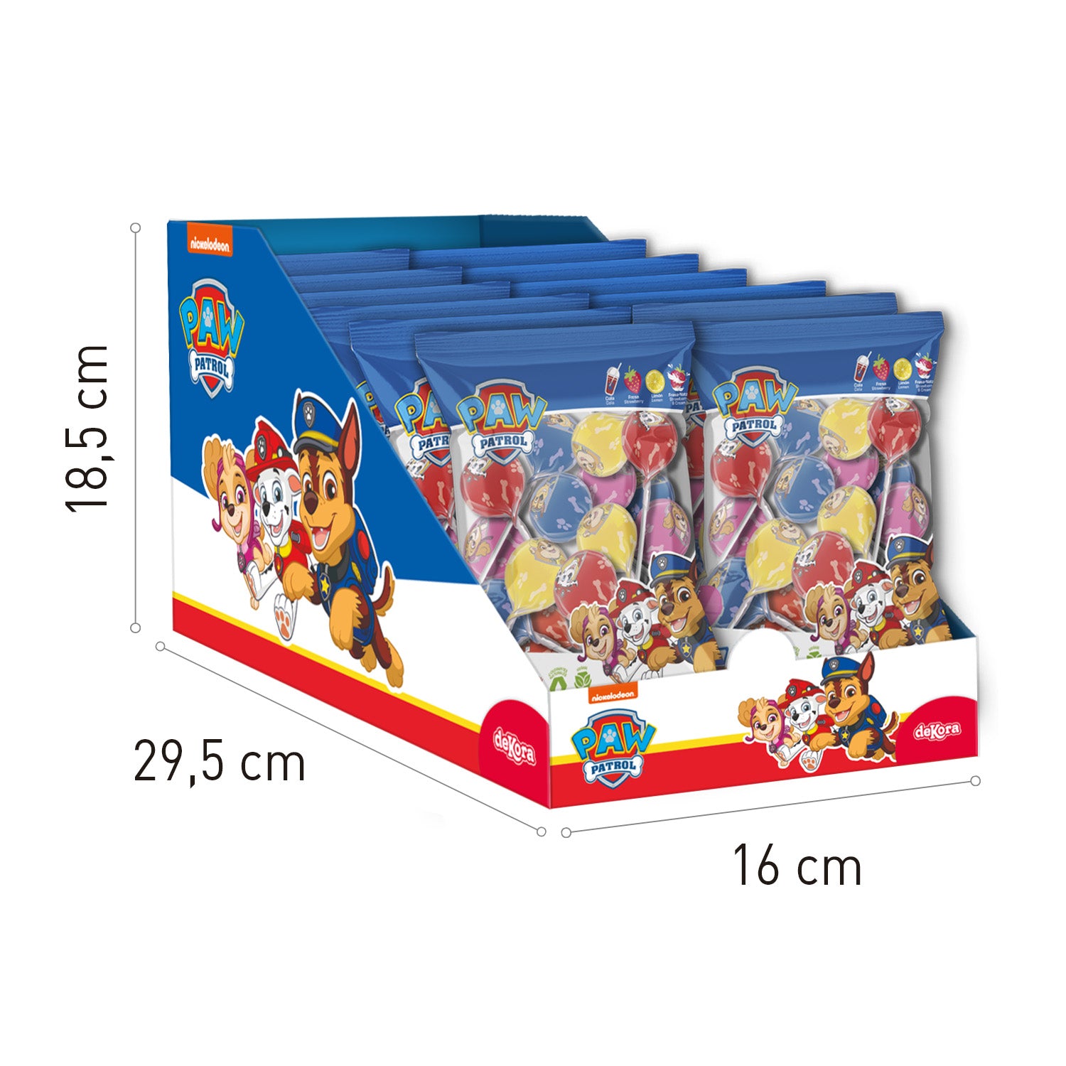 CARAMELO CON PALO SABORES SURT. PAW PATROL 12GR