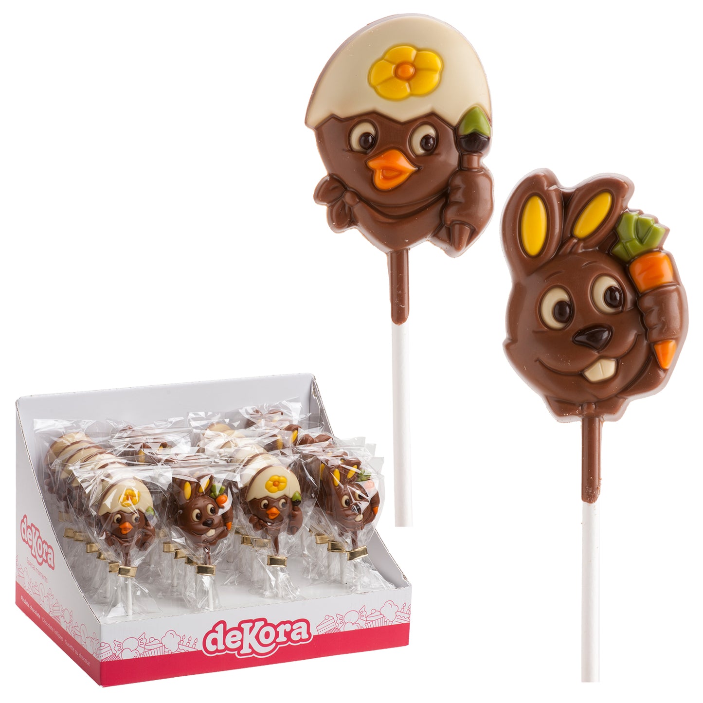 PIRULETAS CHOCOLATE ANIMALES 20GR 2 MODELOS SURT.