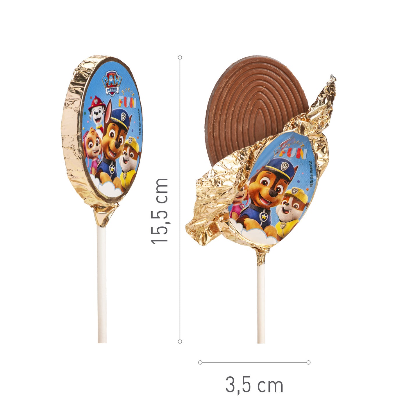 PIRULETAS CHOCOLATE PAW PATROL 30 GR